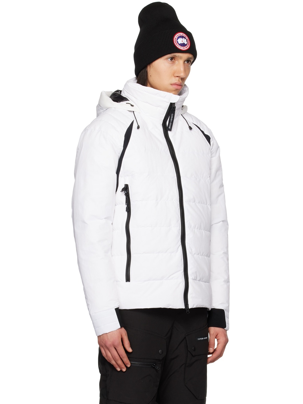 White Hybridge Base Down Jacket - 2