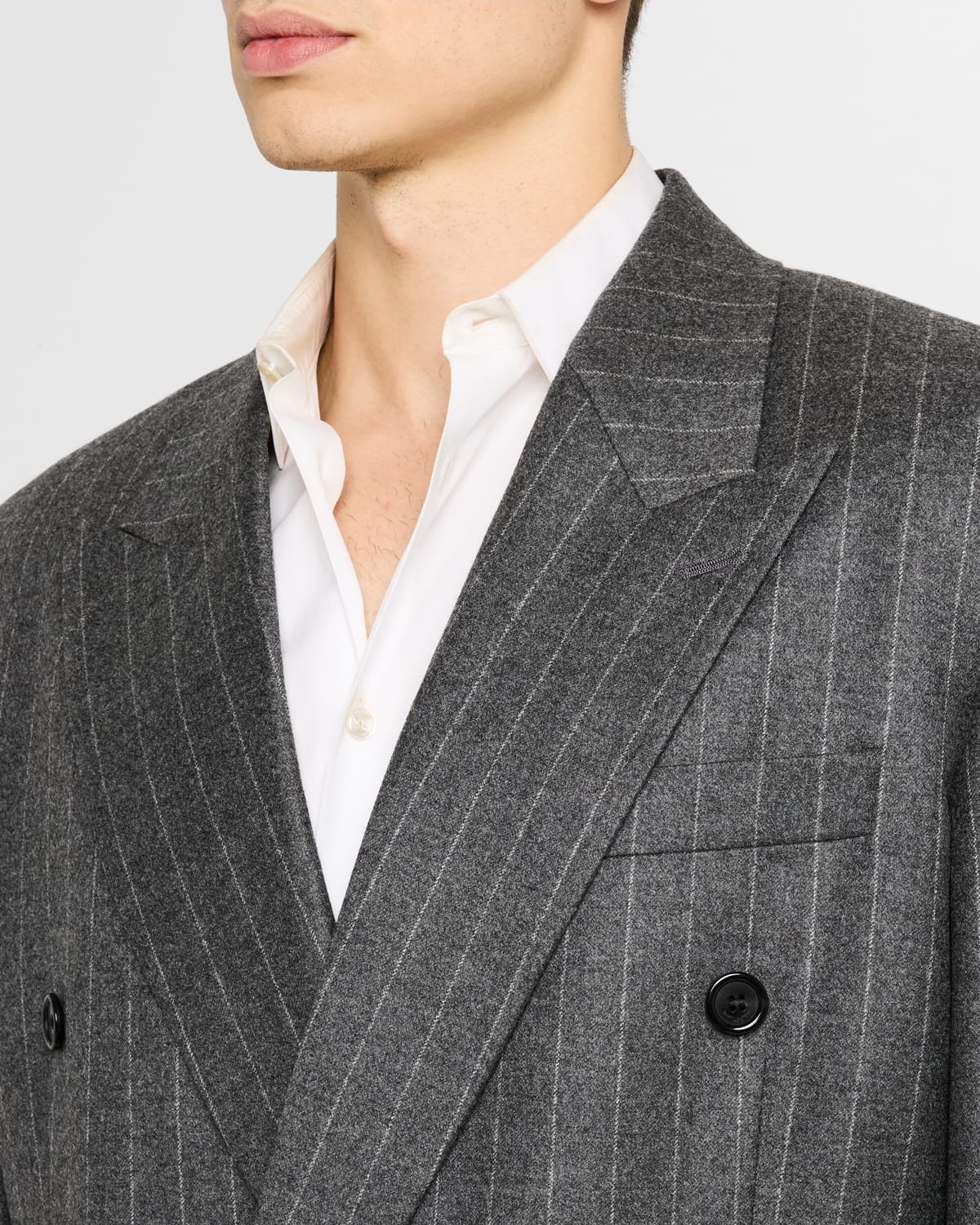 Men's 6-Button Pinstripe Sport Coat - 5