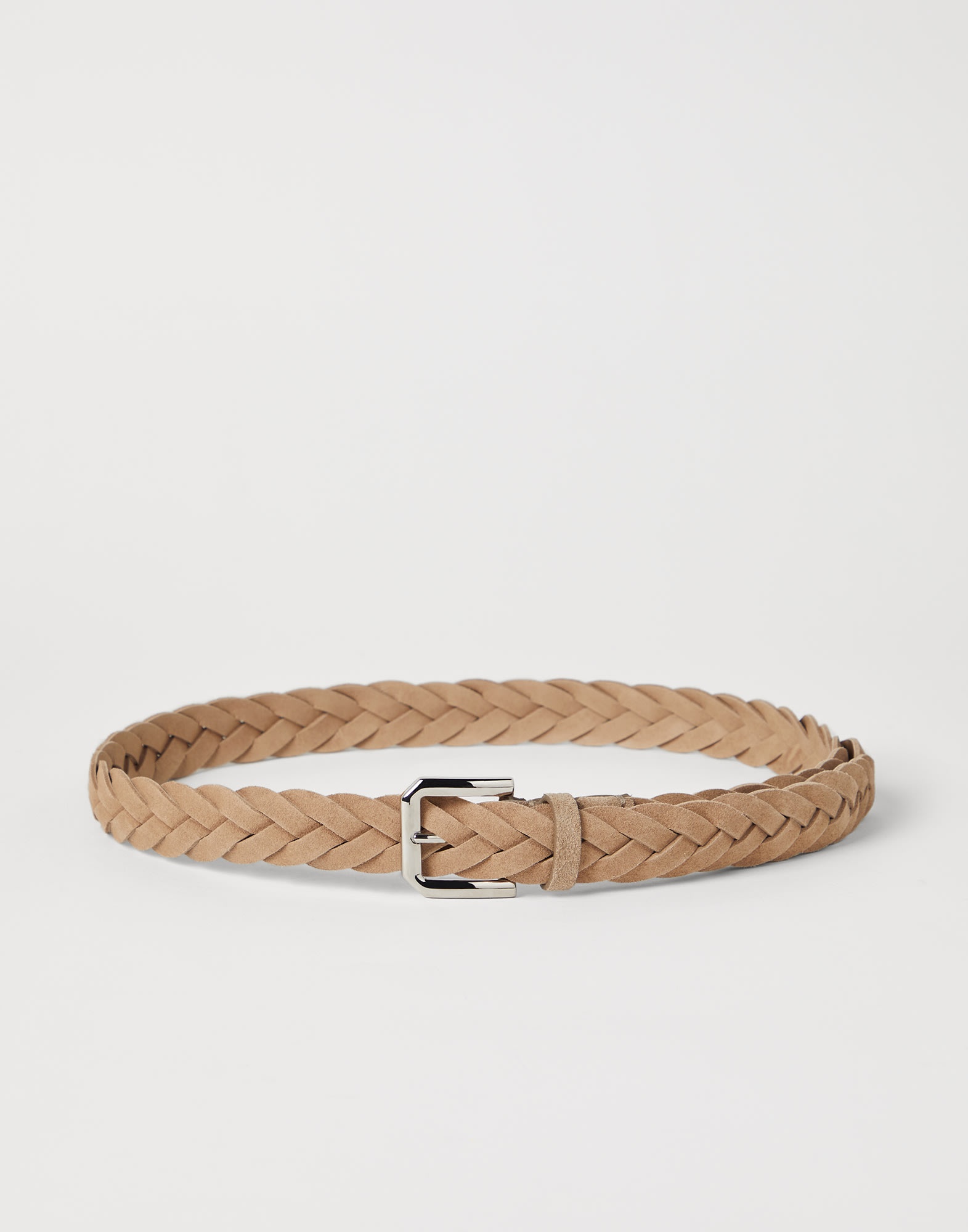 Braided reversed calfskin belt - 1