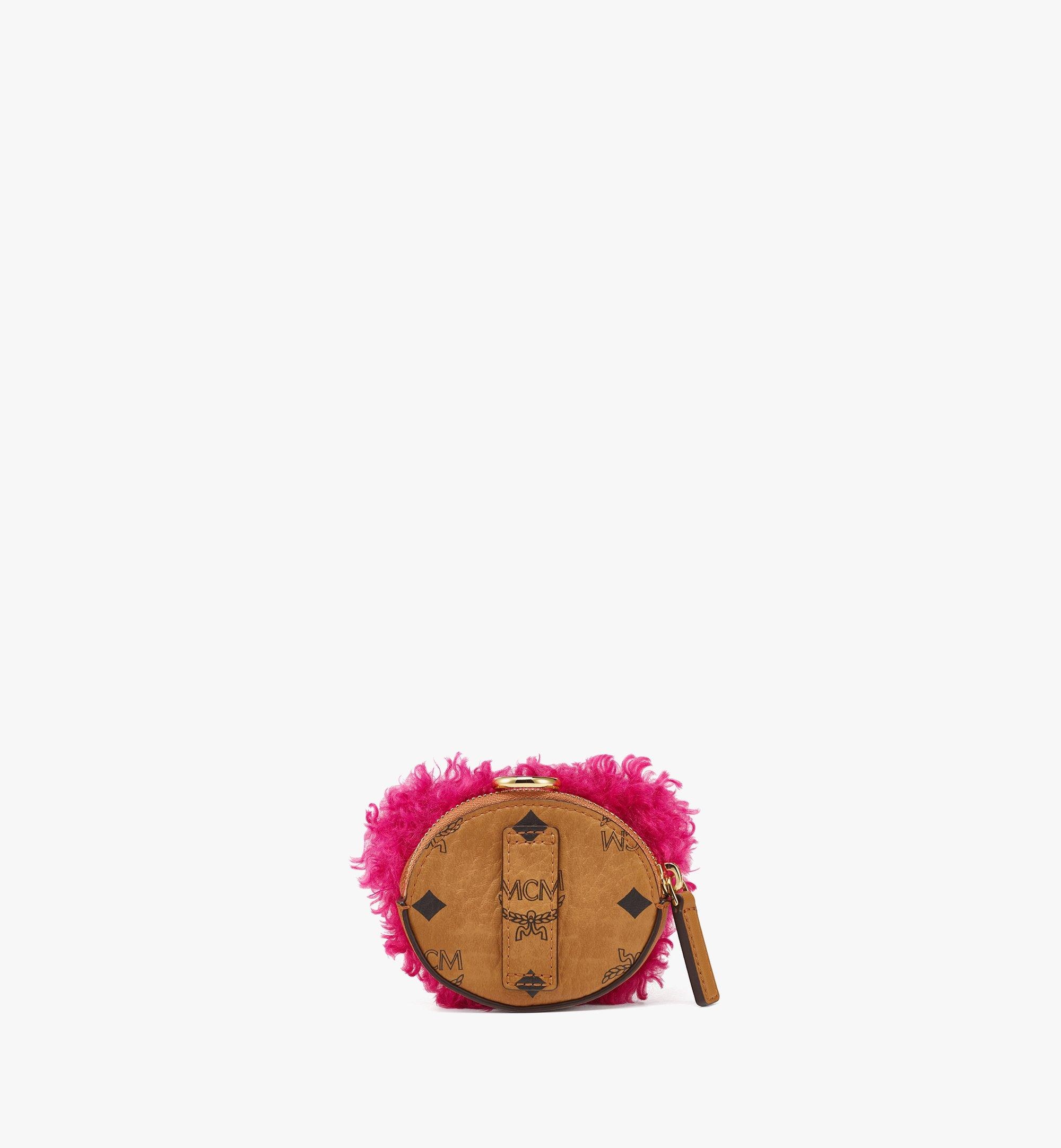 Bear Pouch Charm in Faux Fur Visetos - 4