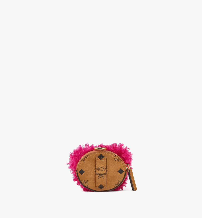 Bear Pouch Charm in Faux Fur Visetos 4