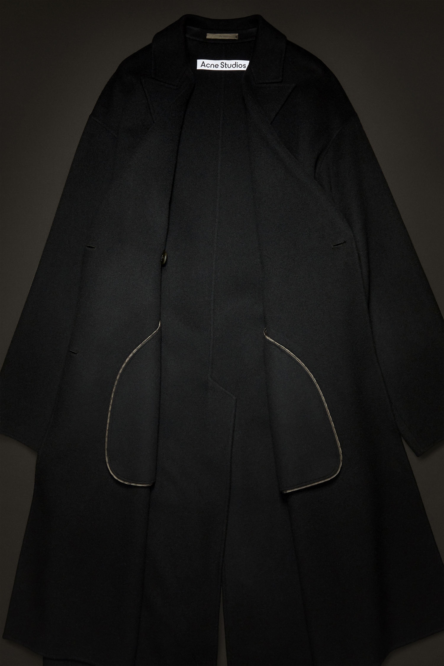 Belted wool coat black - 6