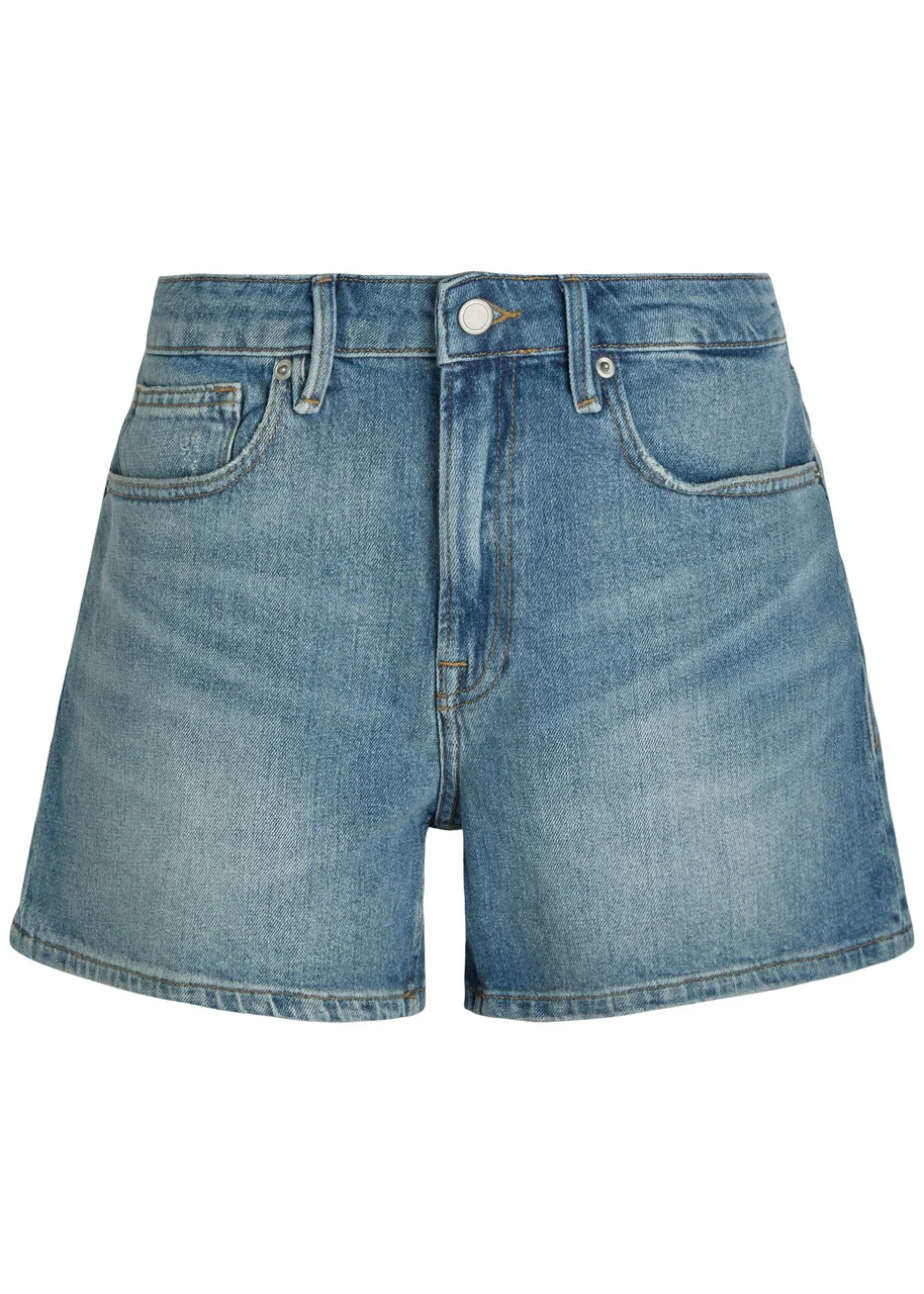 Good American Good Everyday Stretch-denim Shorts - 1