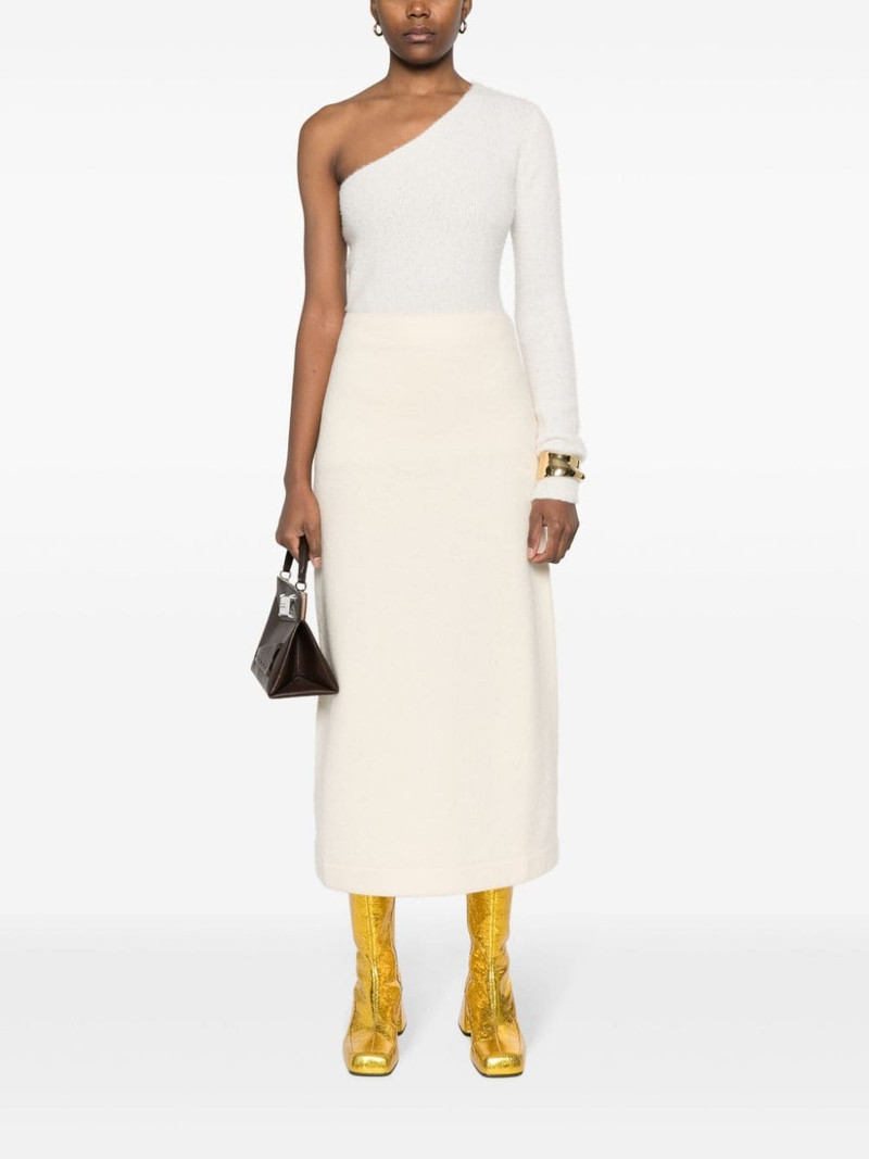 Jil Sander wool step-hem skirt outlook