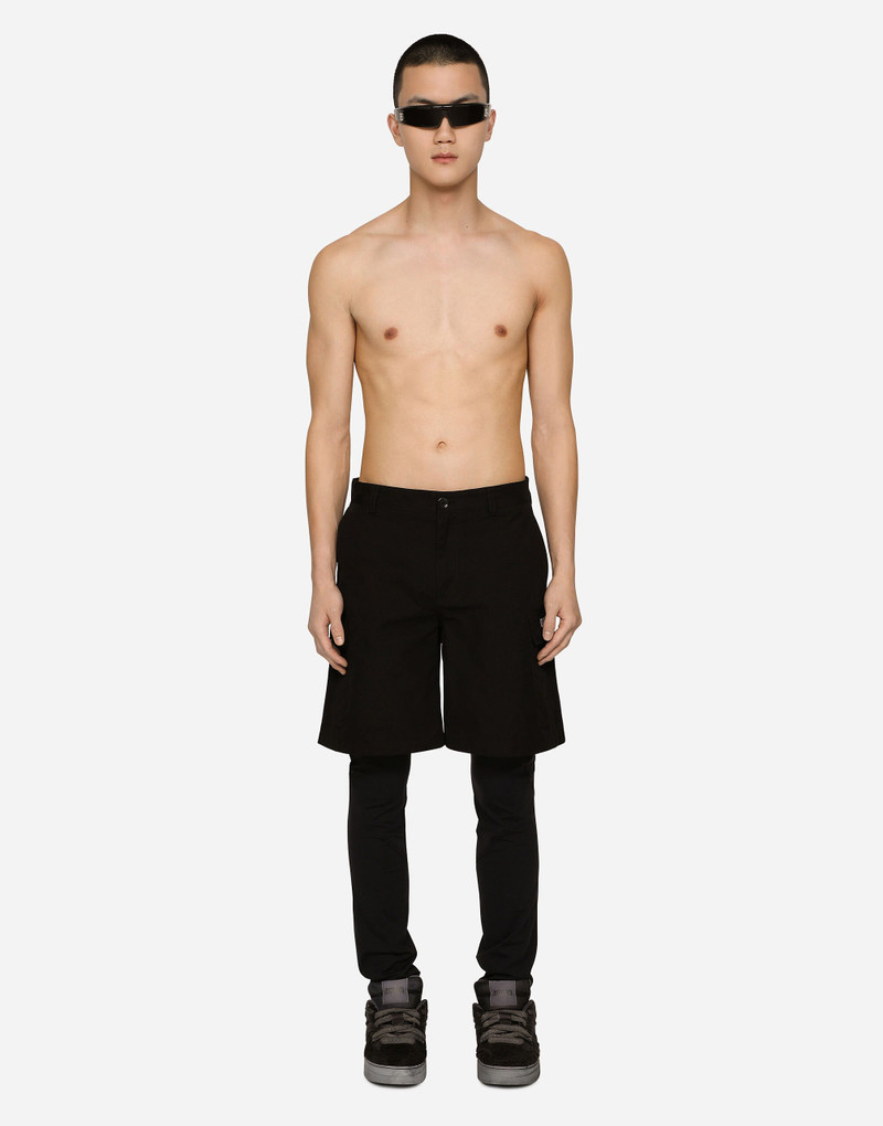 Dolce & Gabbana Cotton faille cargo shorts with DGVIB3 patch outlook