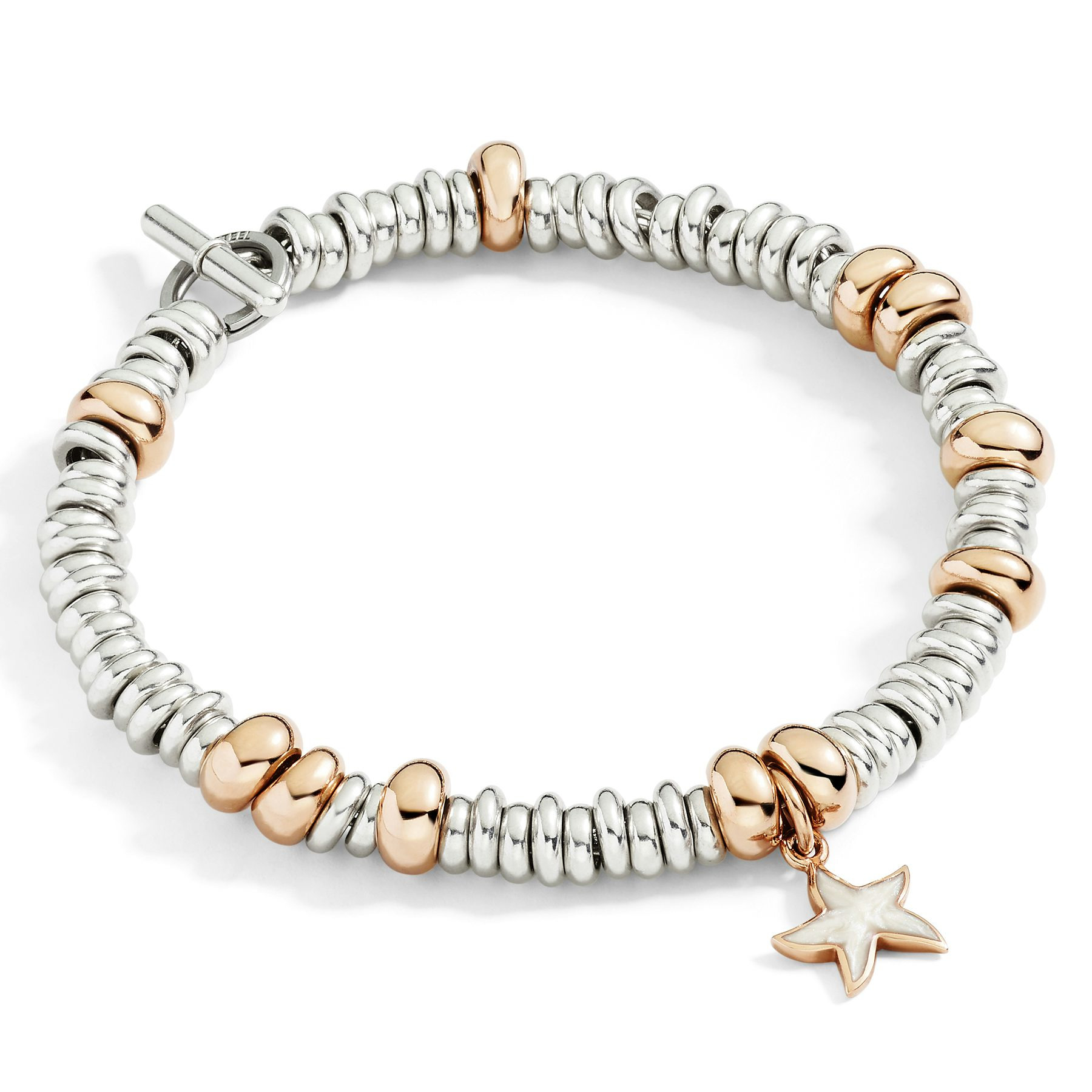 SILVER & GOLD PLATED SILVER RONDELLE BRACELET - 2