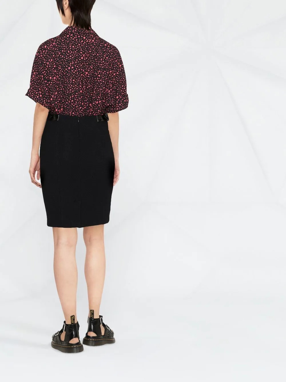 strap-detail pencil skirt - 3