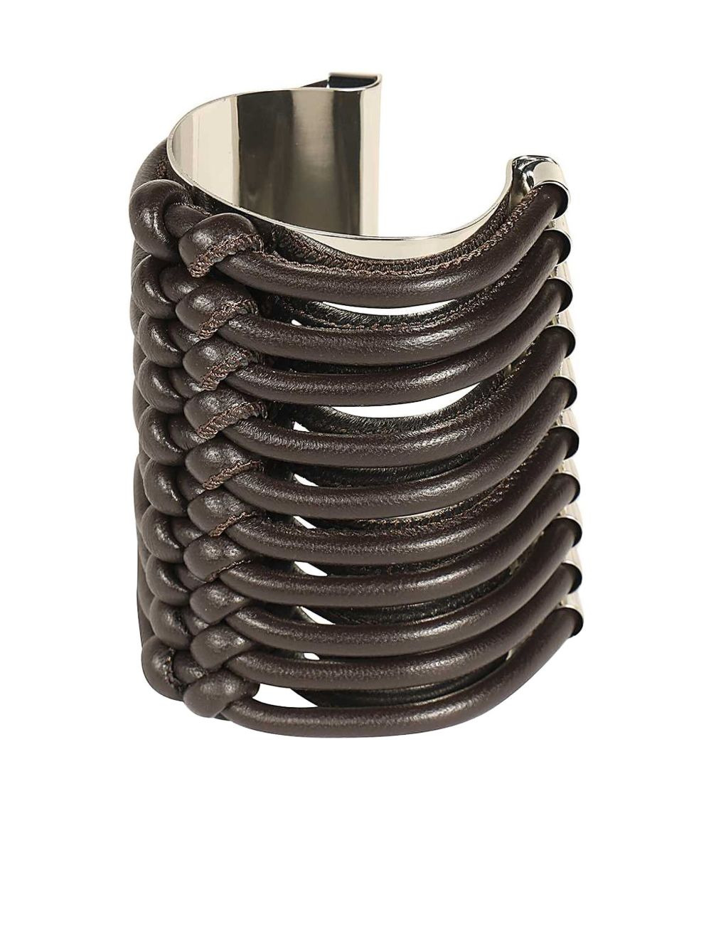 leather-inserts bracelet - 2