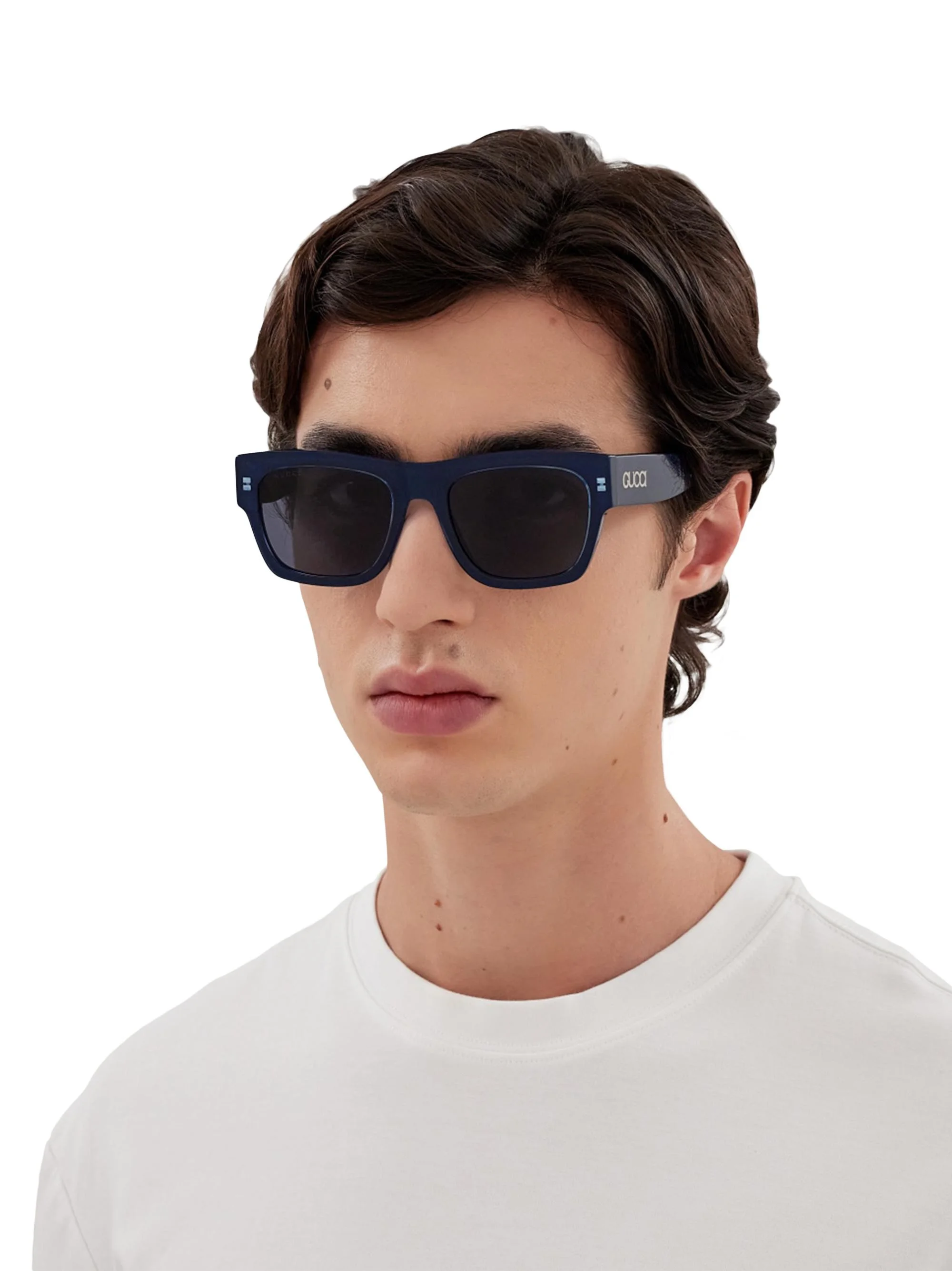Men's 54MM Squared Sunglasses - Light Blue - 1