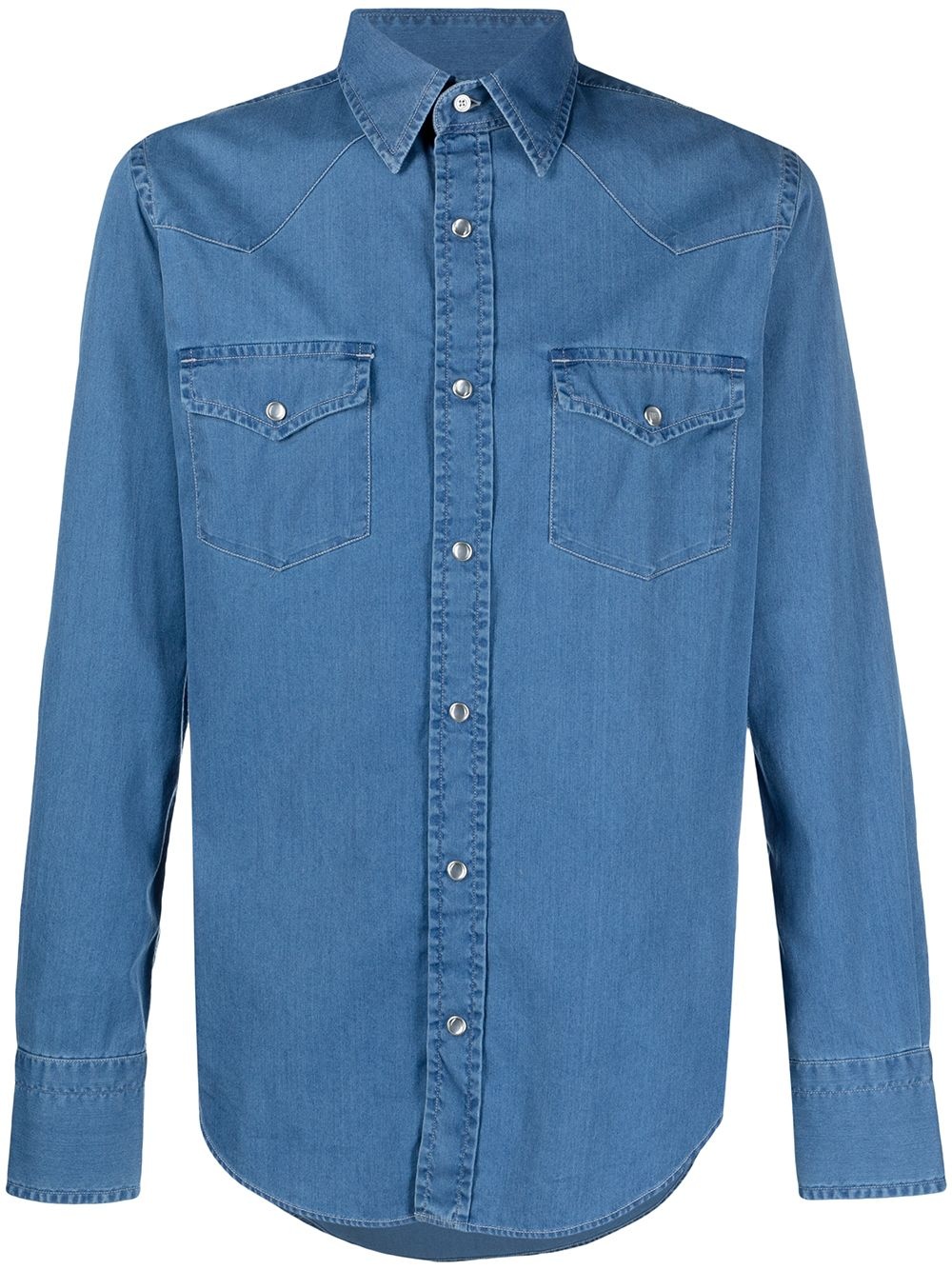 press-stud fastening denim shirt - 1