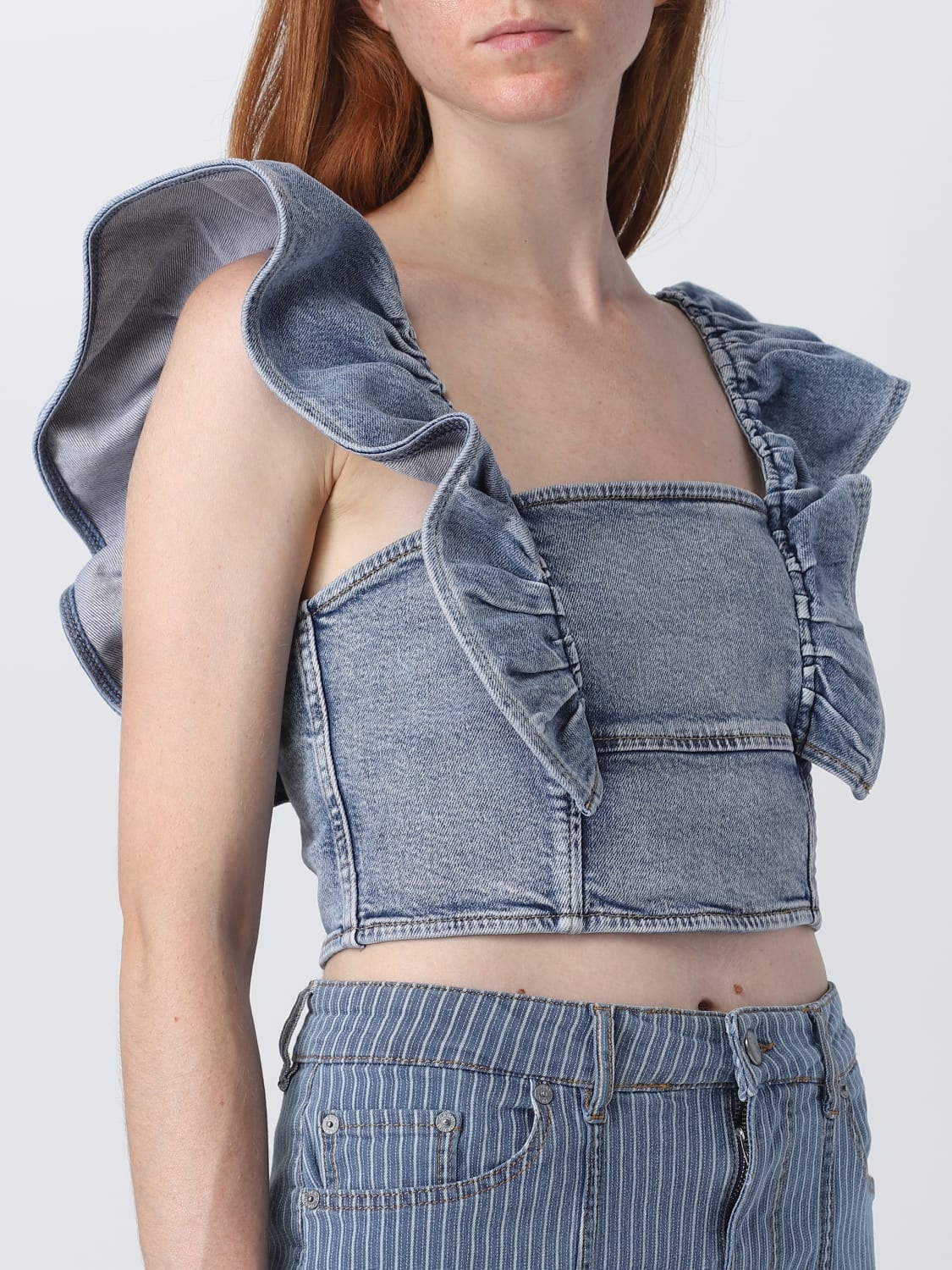 Ganni top in denim - 4