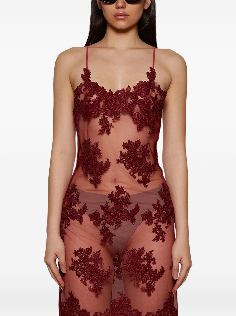 lace-detailing dress - 3