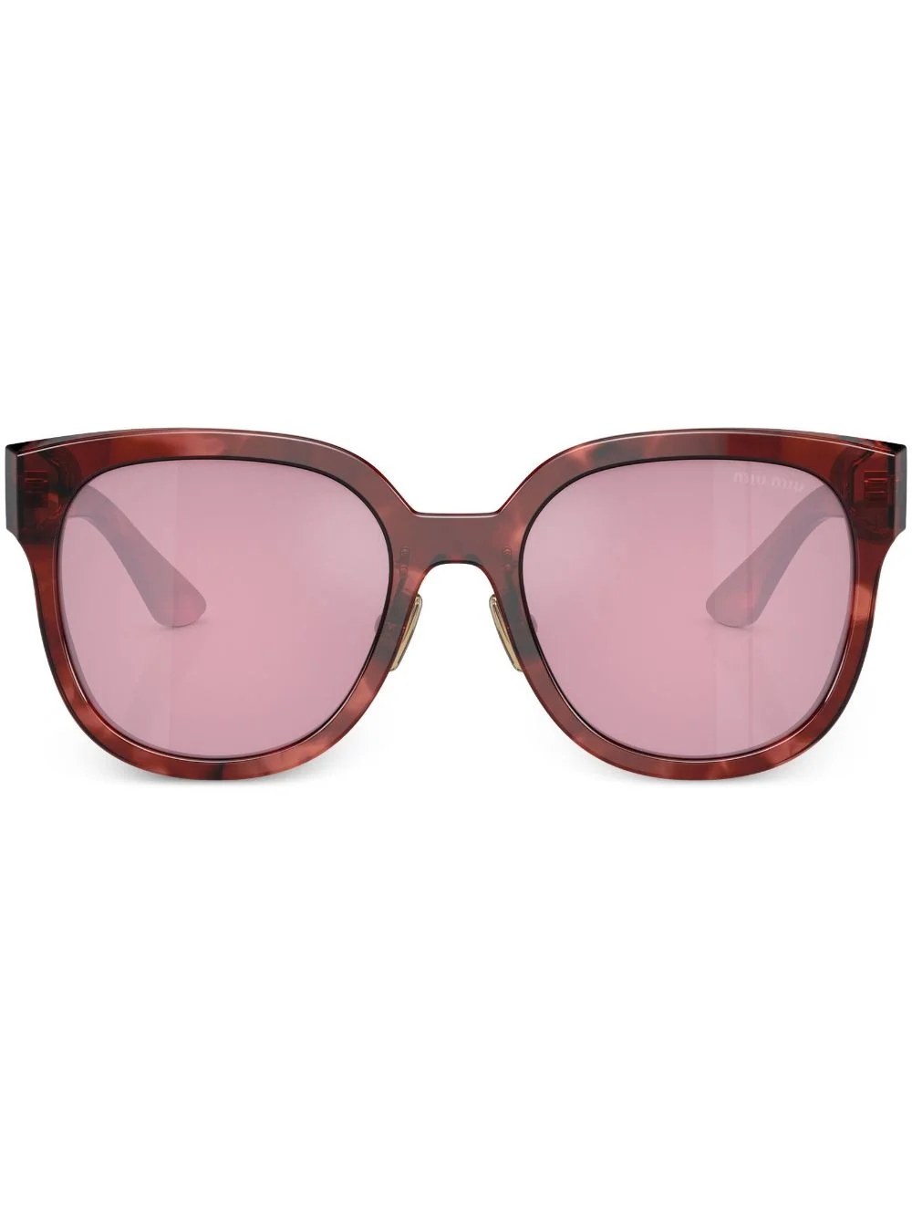 logo-lettering D-frame sunglasses - 1