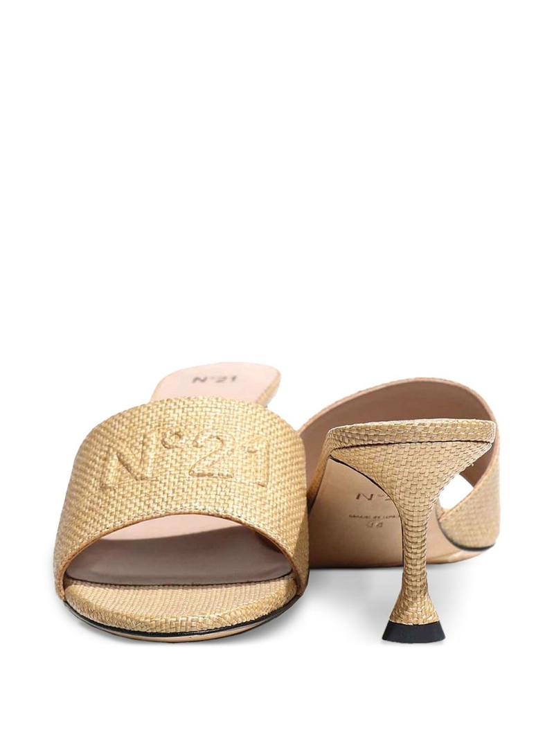 N°21 60mm logo-embossed interwoven sandals outlook