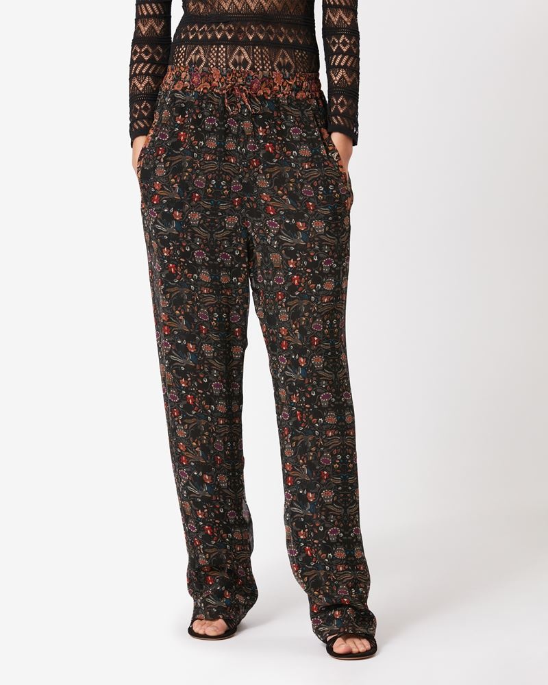 OZIO PRINTED SILK PANTS - 4