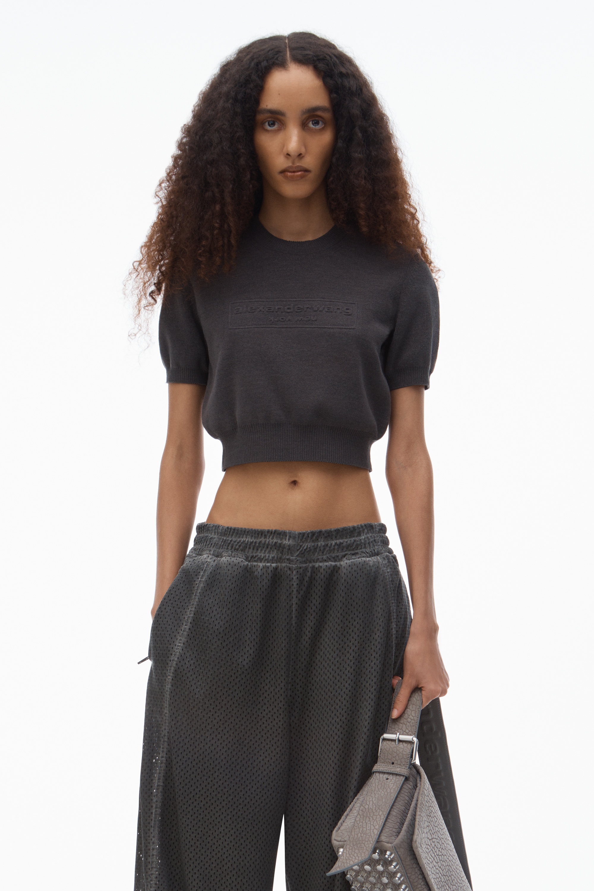 Logo-Embossed Tee in Rib-Knit - 2