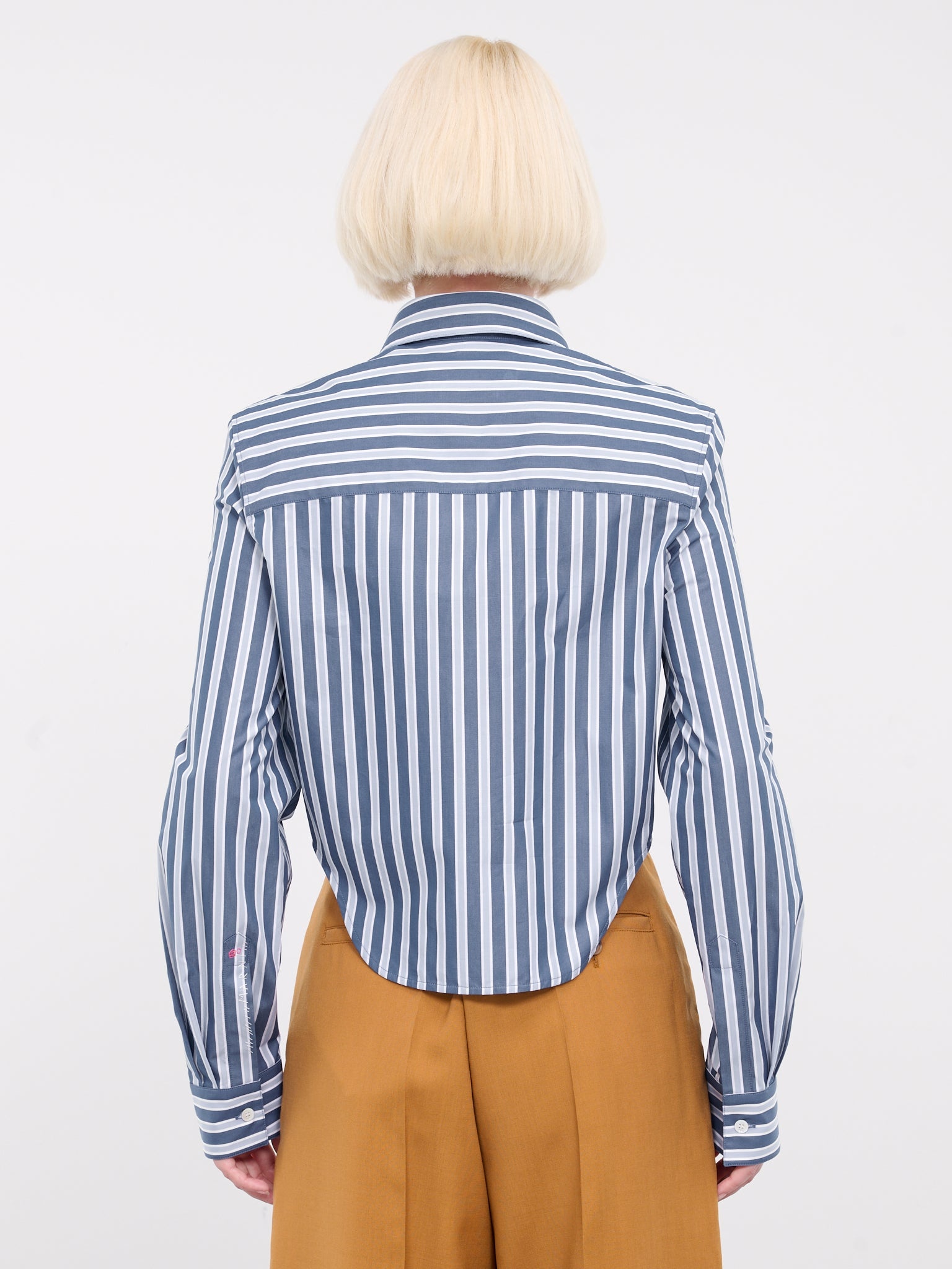 Cropped Stripe Shirt - 3