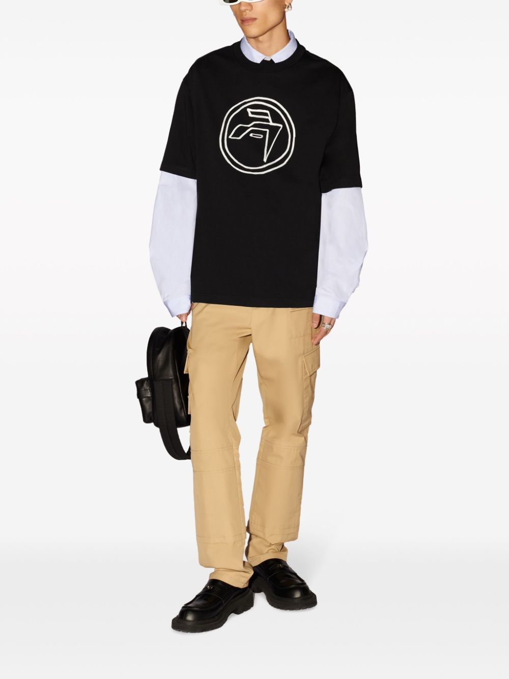 Emblem-print organic-cotton T-shirt - 2
