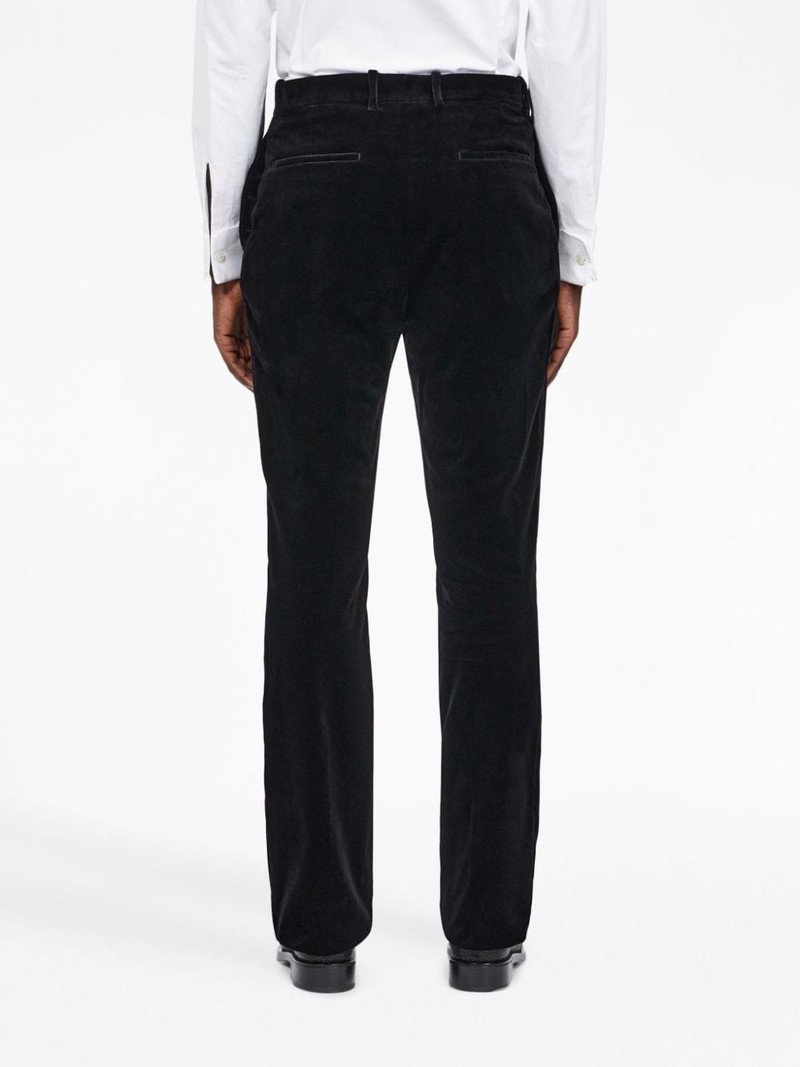 pressed-crease velvet straight-leg trousers 4