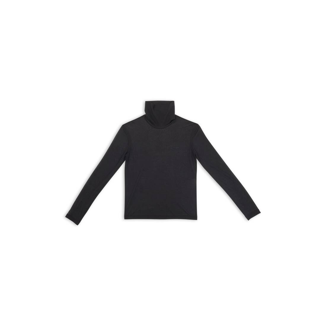 Women's 3b Sports Icon Shrunk Long Sleeve Turtleneck in Black - 1