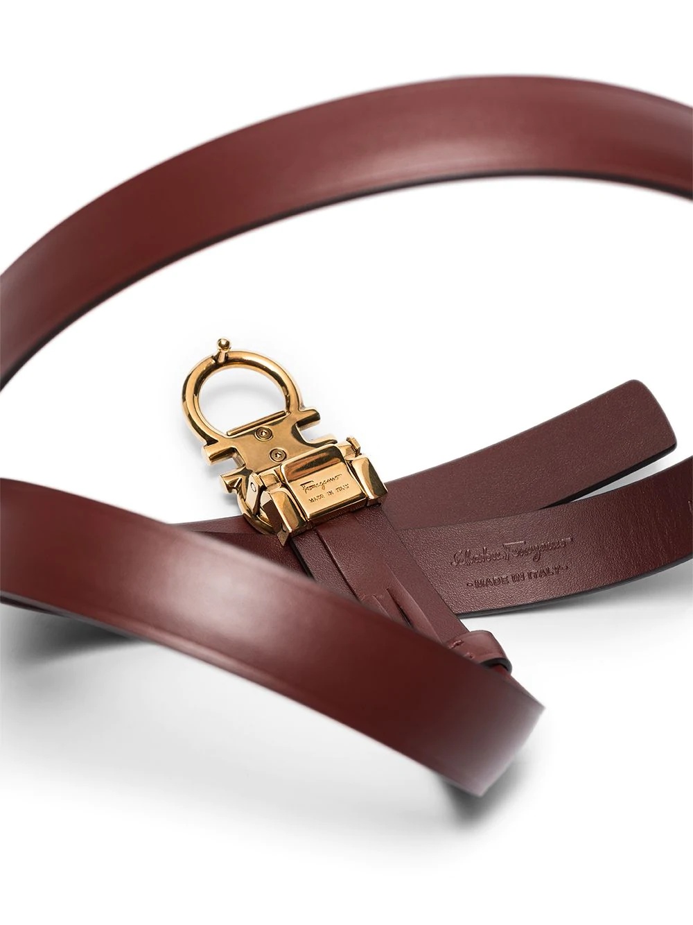 Gancini leather belt - 3