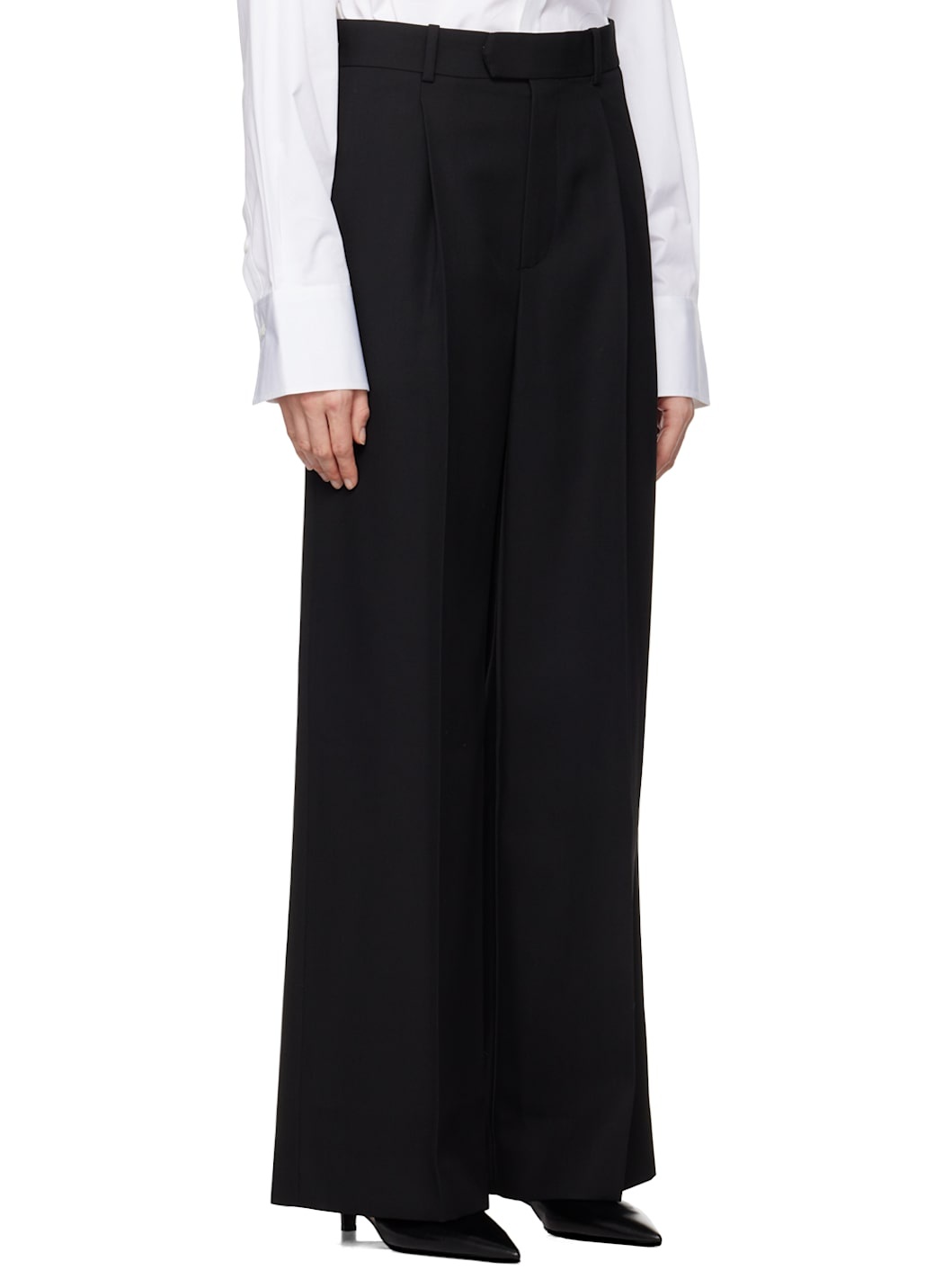 Black Straight Leg Trousers - 2