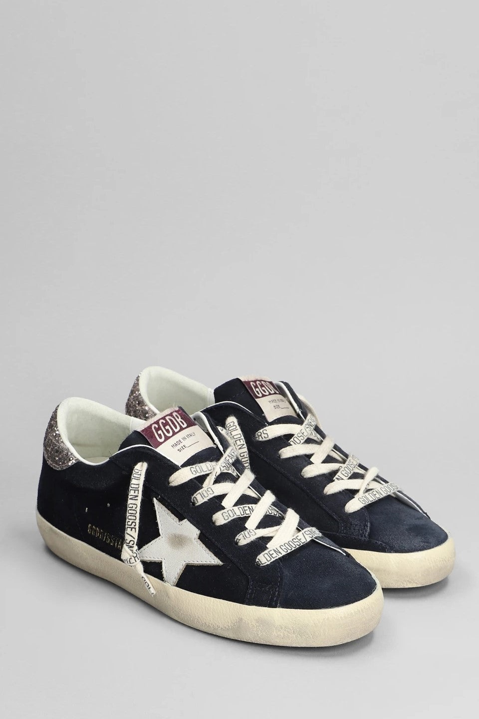 WOMEN'S SUPER-STAR SUEDE SNEAKERS (BLUE/WHITE/SILVER) - 3