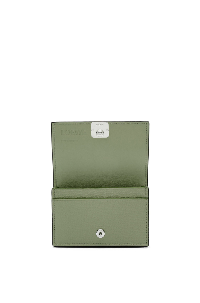 Loewe Anagram business cardholder in pebble grain calfskin outlook