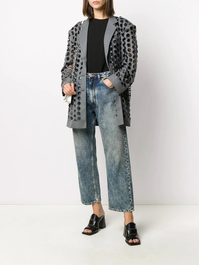 Maison Margiela perforated single-breasted blazer outlook