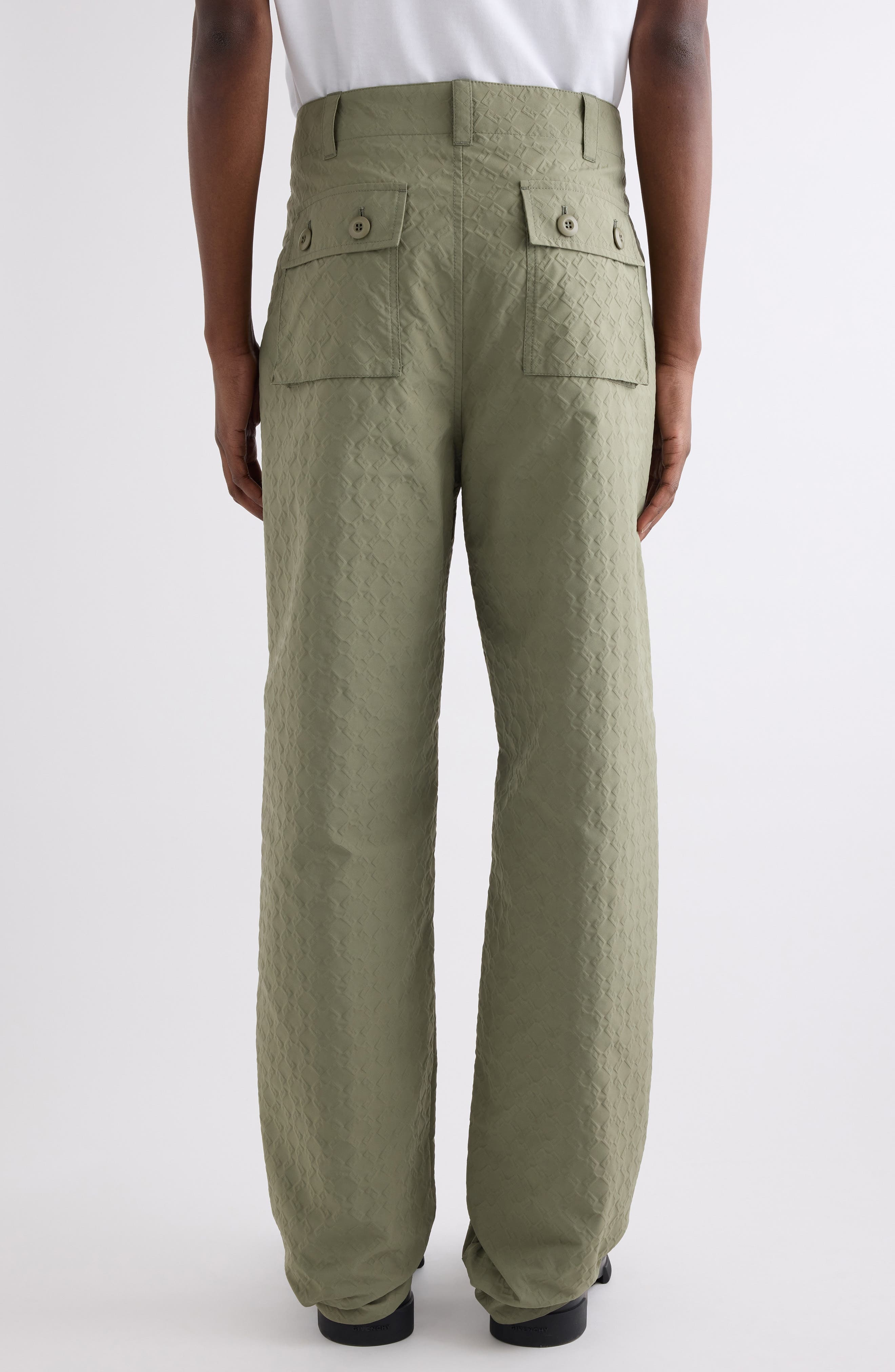 Givenchy Monogram 72 Embossed Trousers in Almond Green at Nordstrom - 3