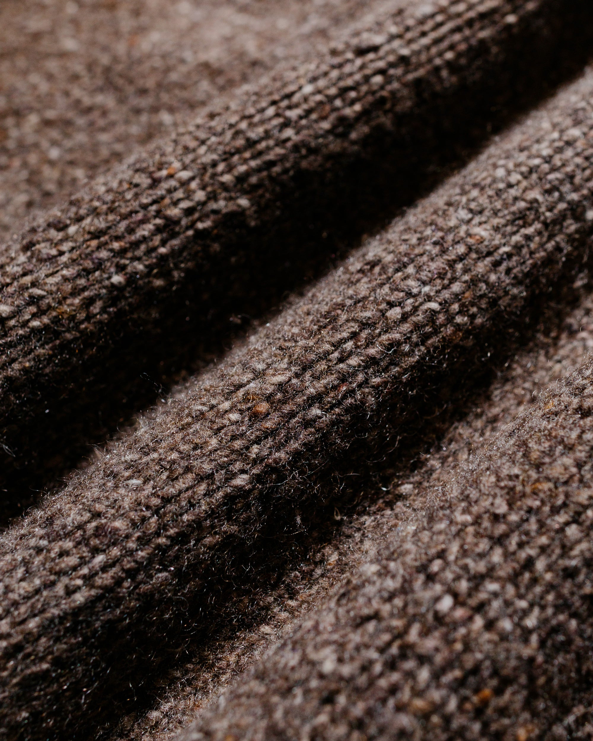 Crewneck Sweater Recycled Cashmere/Wool Tweed Light Brown - 6