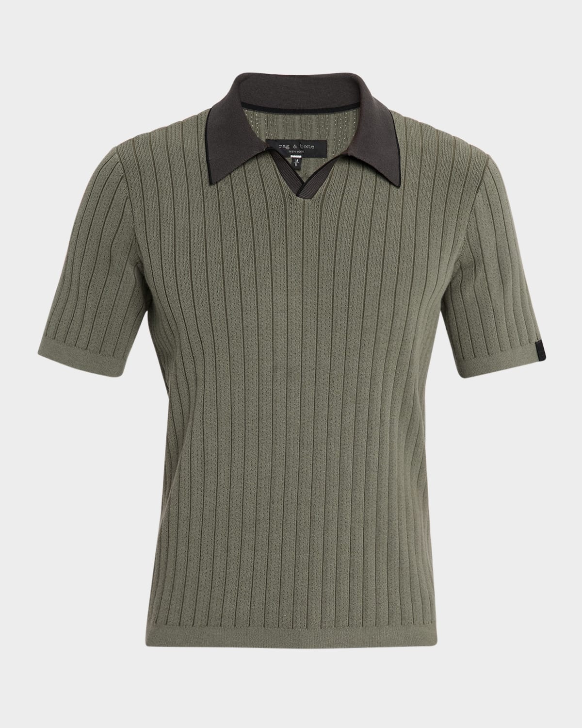 Men's Sanford Ribbed Johnny Collar Polo Sweater - 1