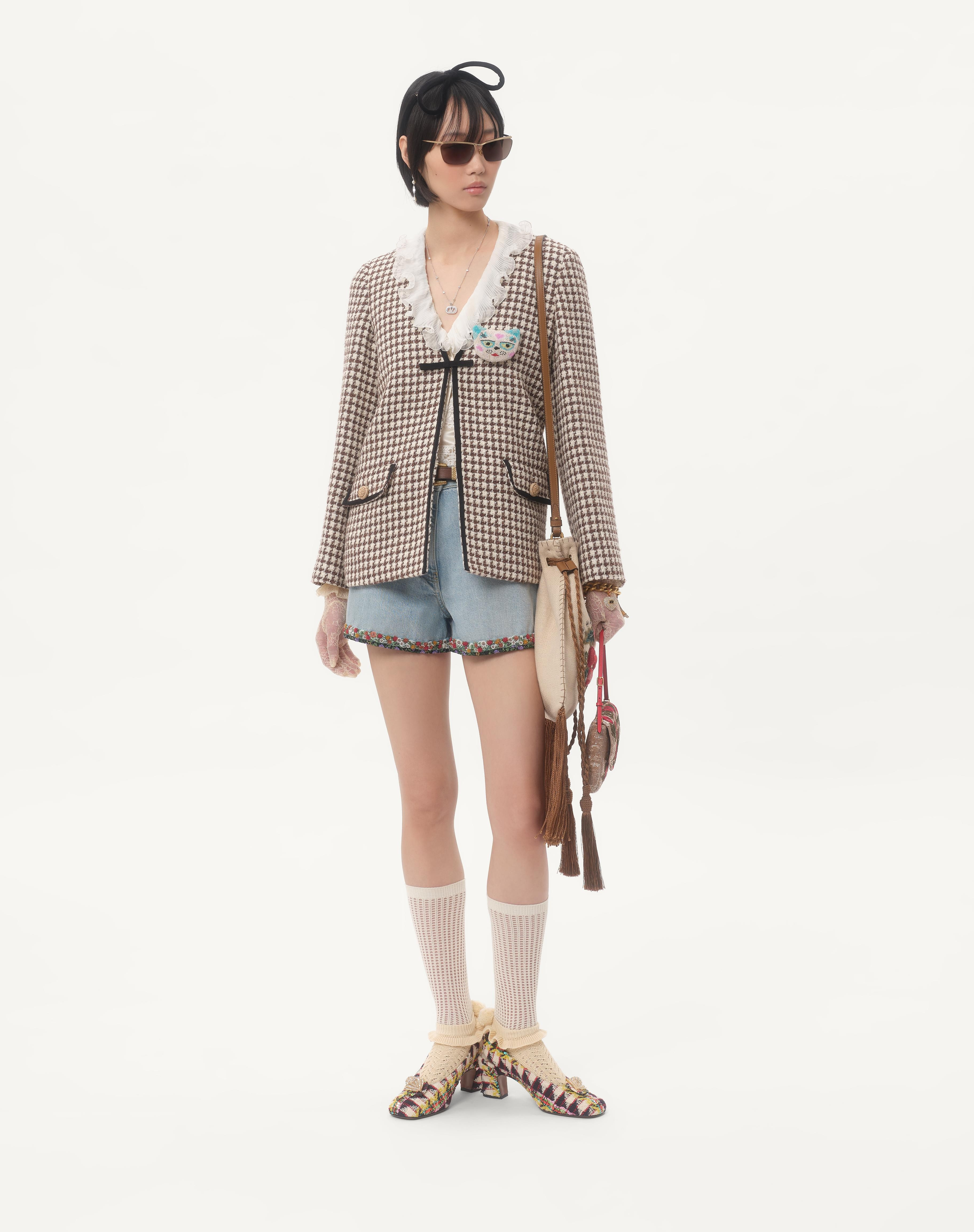 LIGHT TWEED PIED DE POULE JACKET - 2