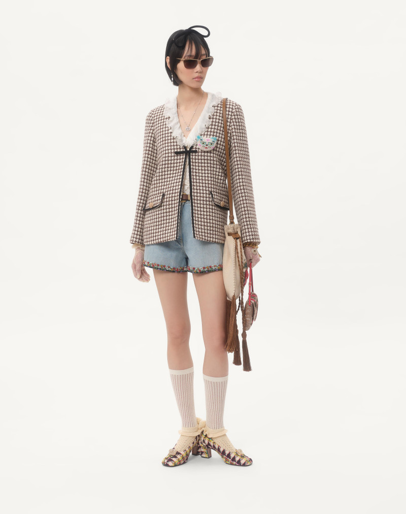 Valentino LIGHT TWEED PIED DE POULE JACKET outlook