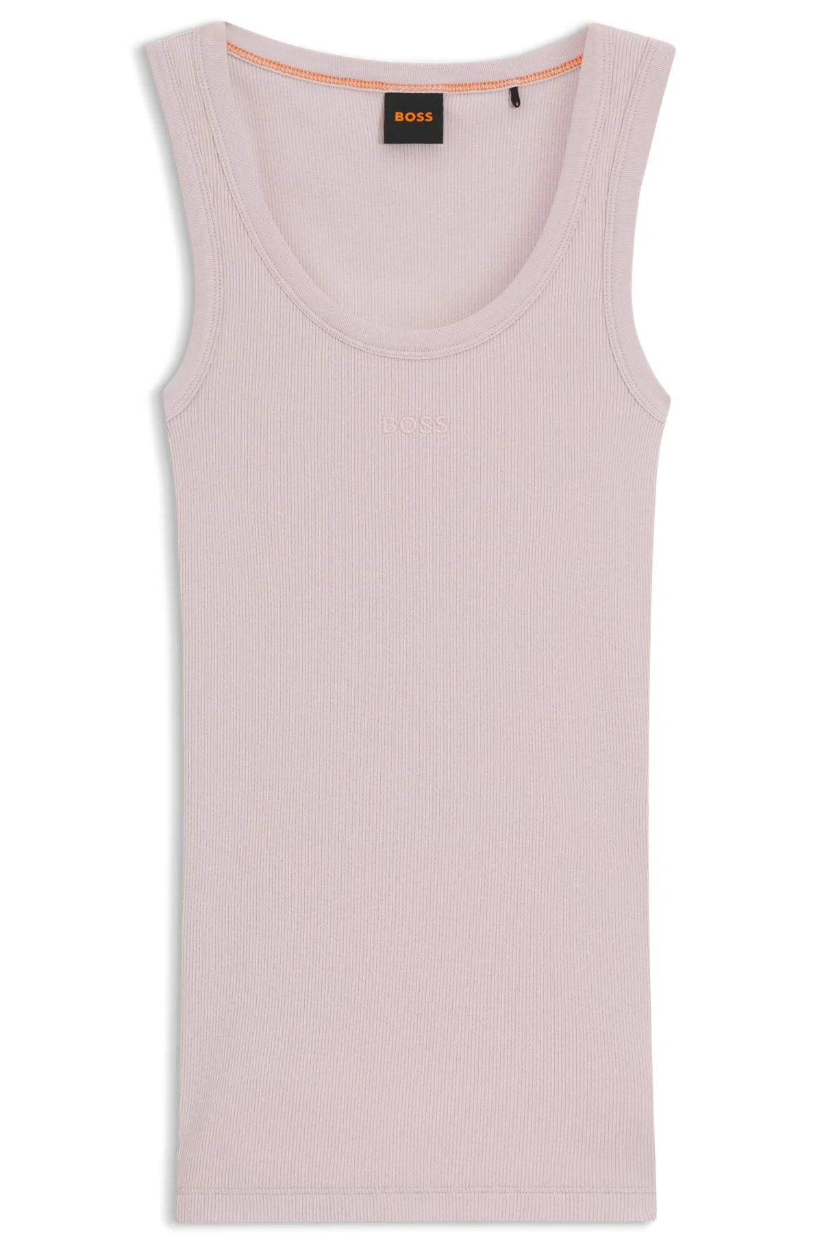 STRETCH-COTTON SLIM-FIT TOP WITH RIBBED STRUCTURE - 1