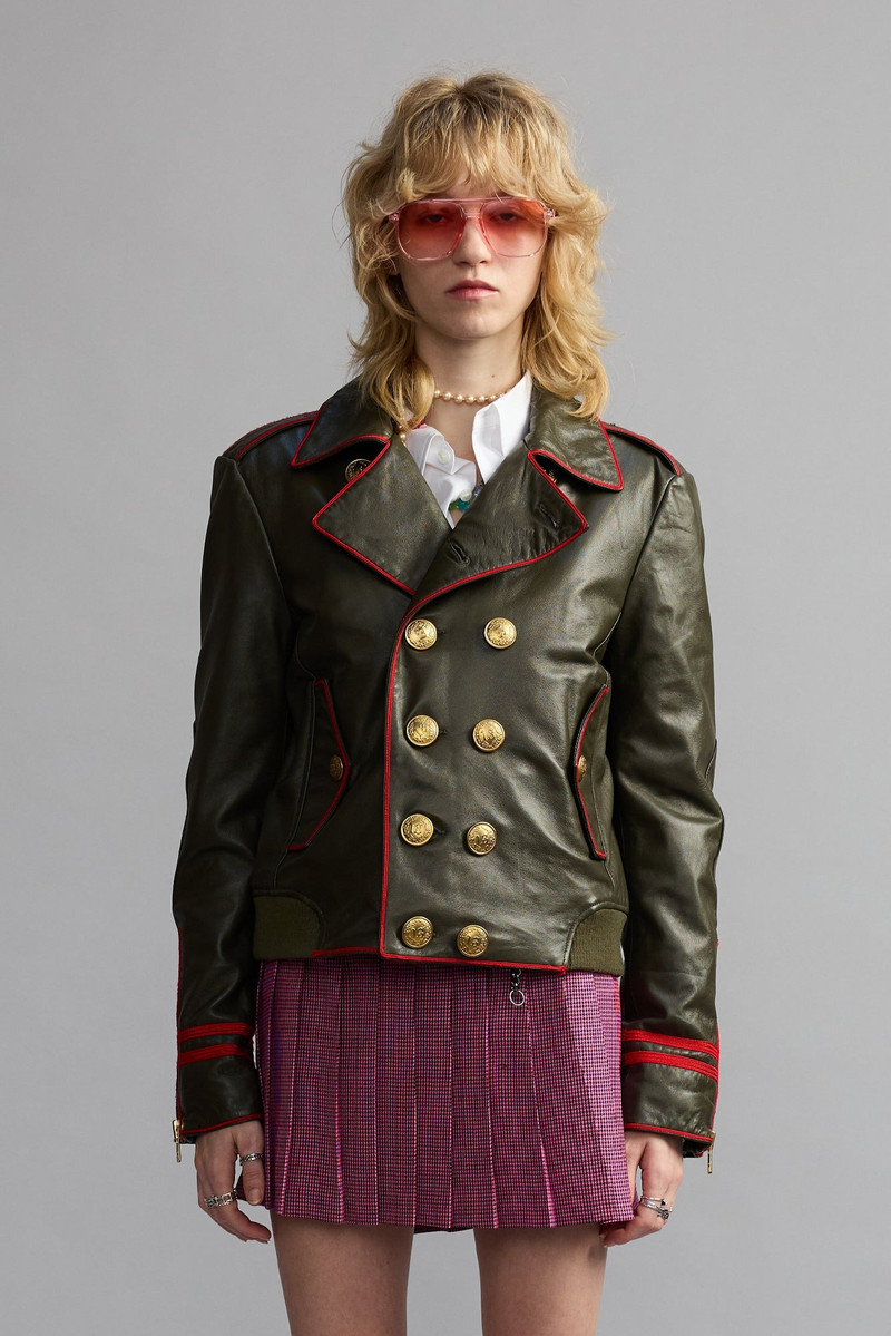 LEATHER SHRUNKEN PEACOAT 4