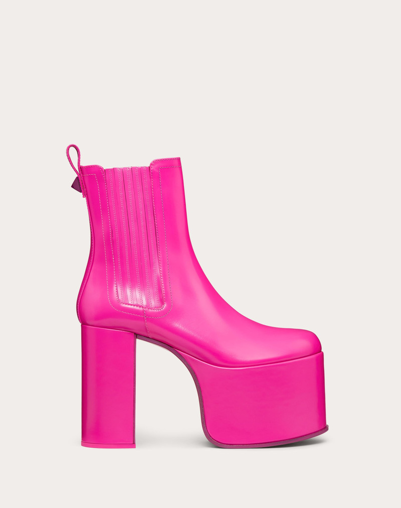VALENTINO GARAVANI CLUB PLATFORM ANKLE BOOT IN CALFSKIN LEATHER 125MM - 1