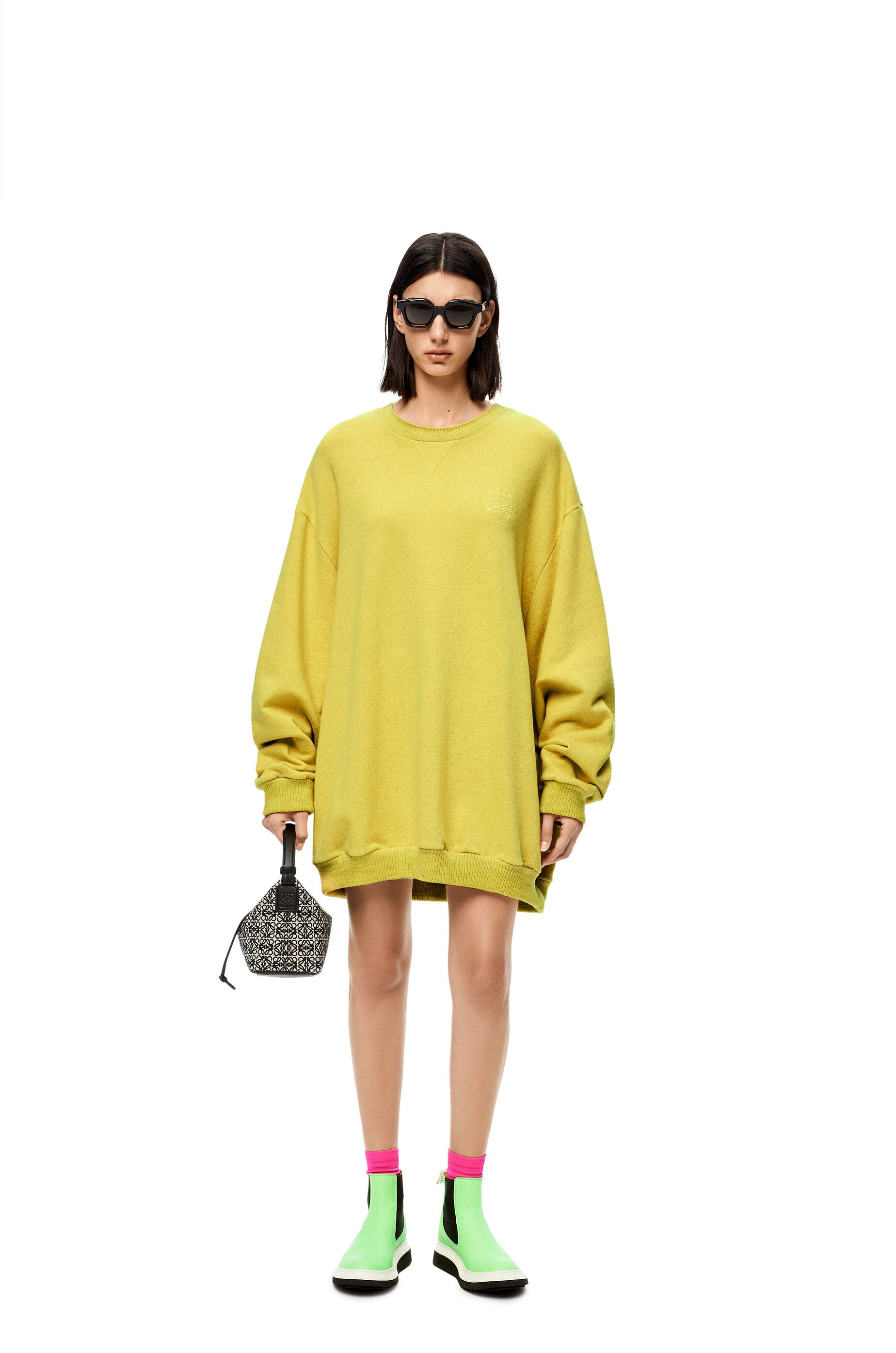 Anagram sweatshirt dress in cotton - 2