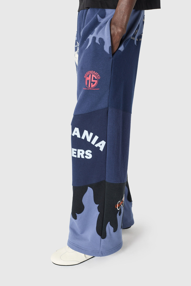 Upcycled jersey pants with flowers patches 3