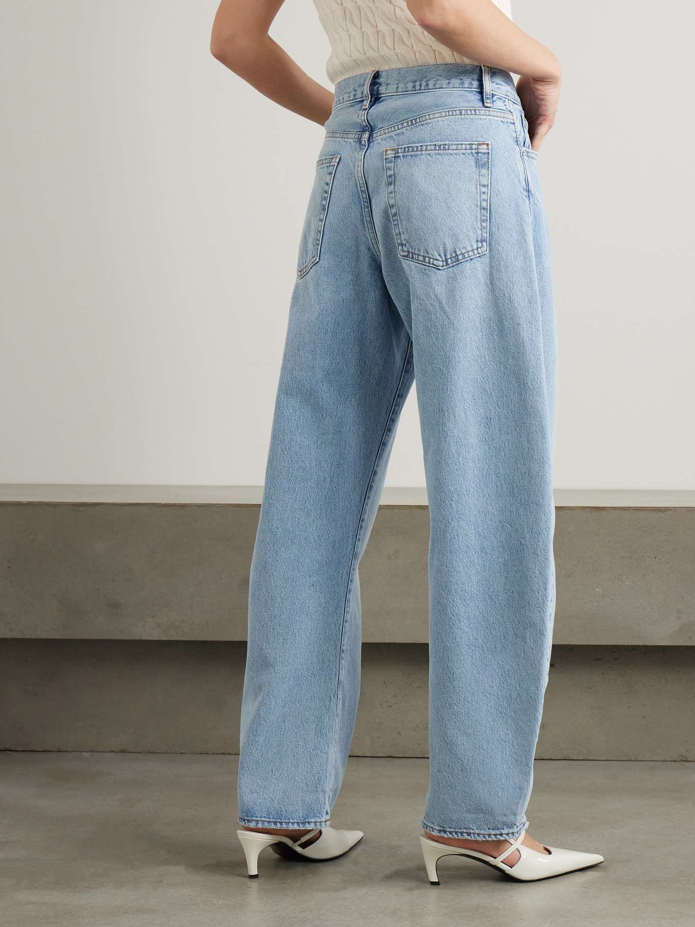 The Bubble high-rise barrel-leg jeans Light denim - 4