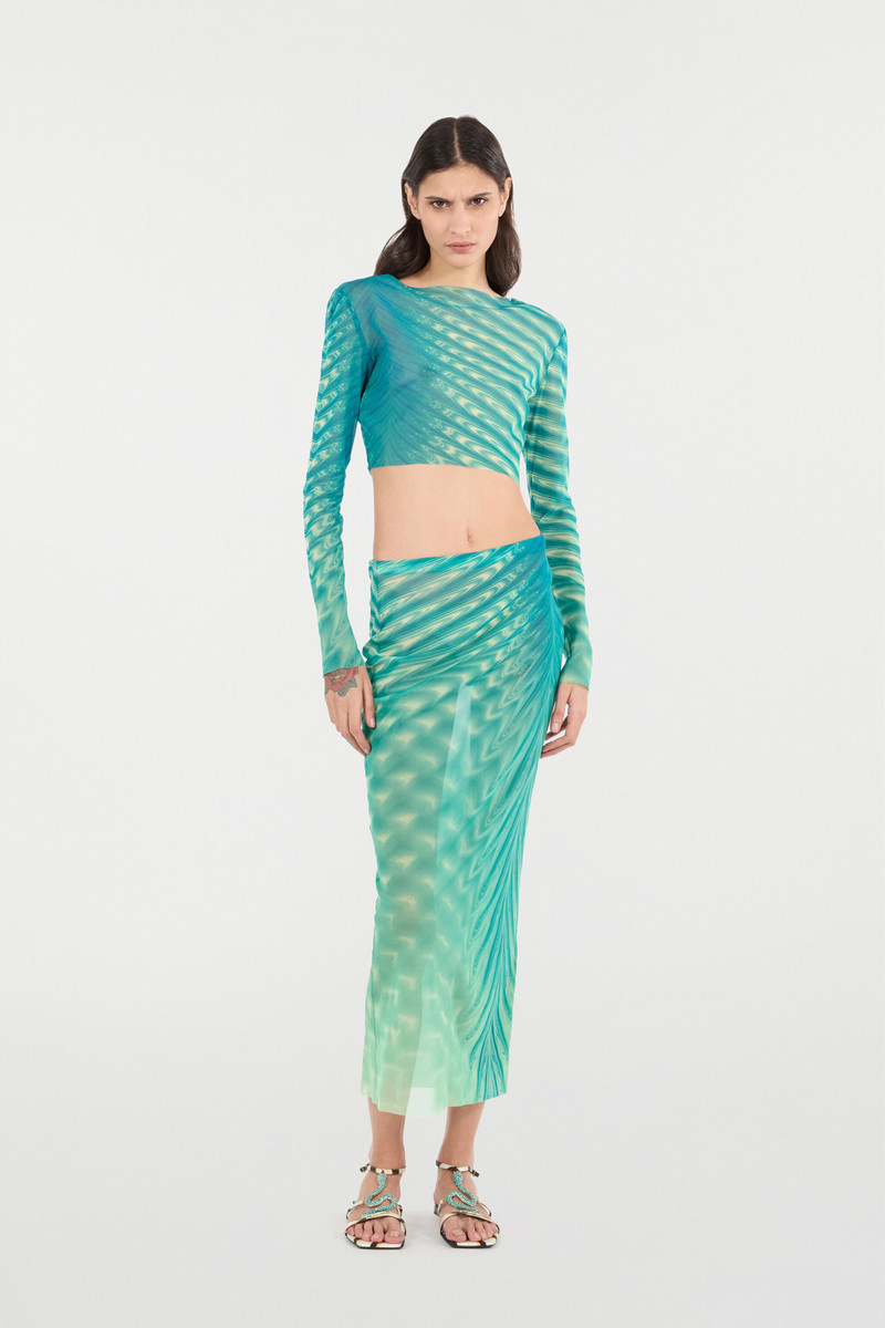 Roberto Cavalli Psychedelic-Print Top And Skirt Set outlook