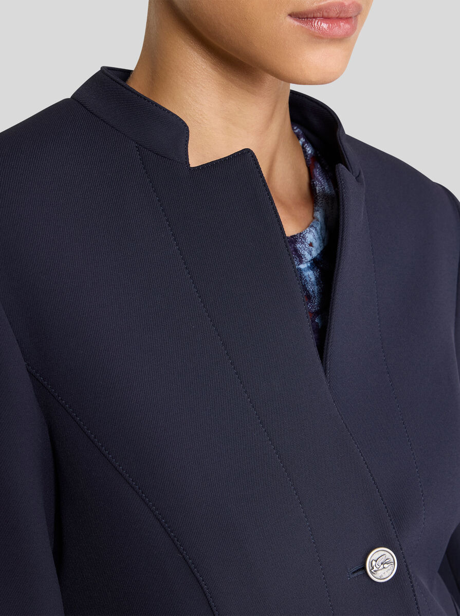 SINGLE-BREASTED JACKET WITH PEPLUM DETAIL - 2
