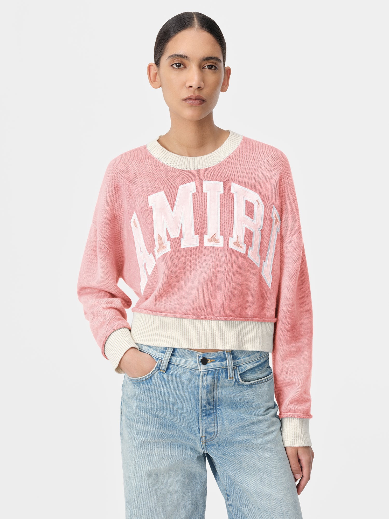 WOMEN'S AMIRI VINTAGE CASHMERE CREW - 3
