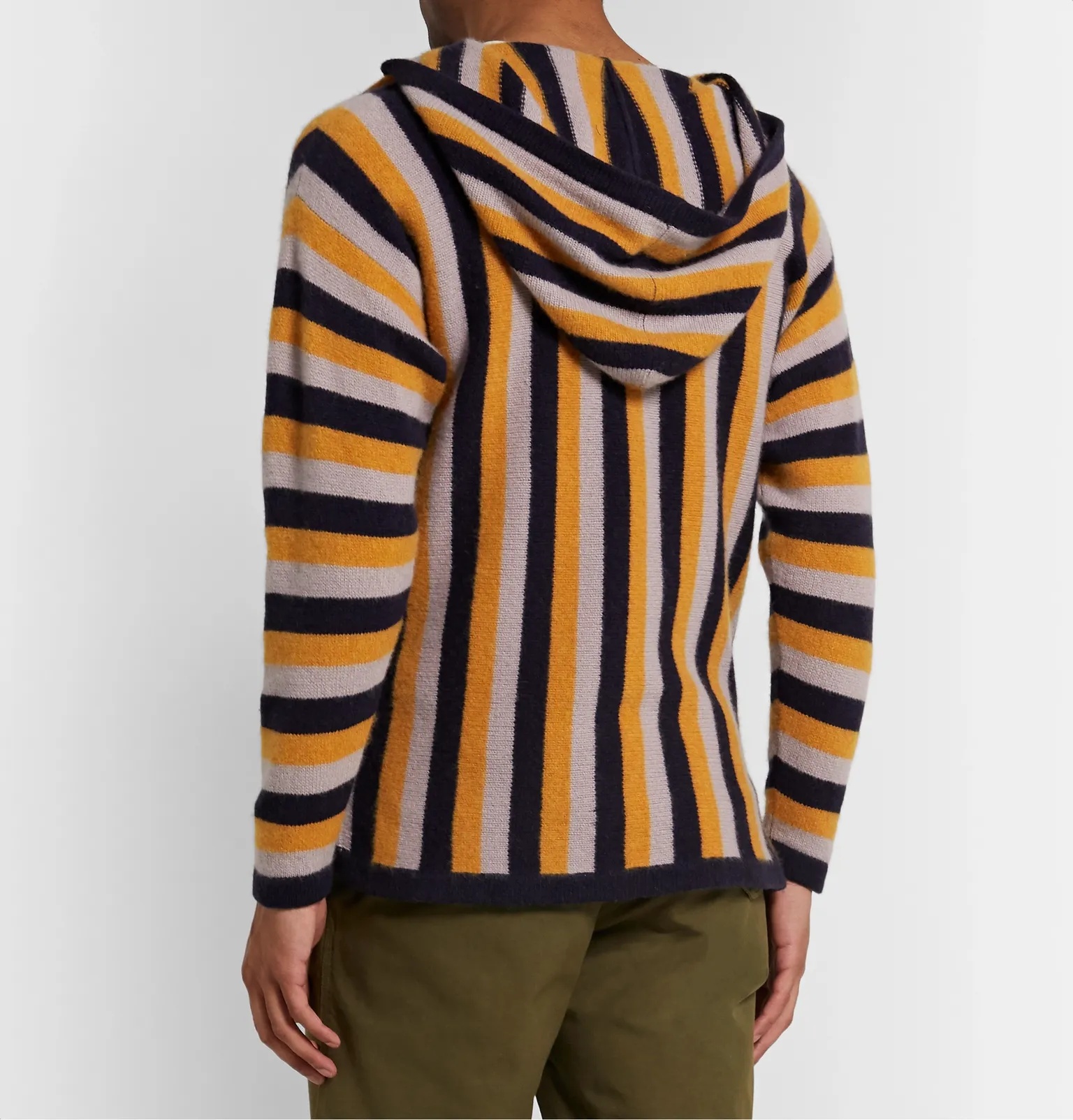 Striped Cashmere Hoodie - 4