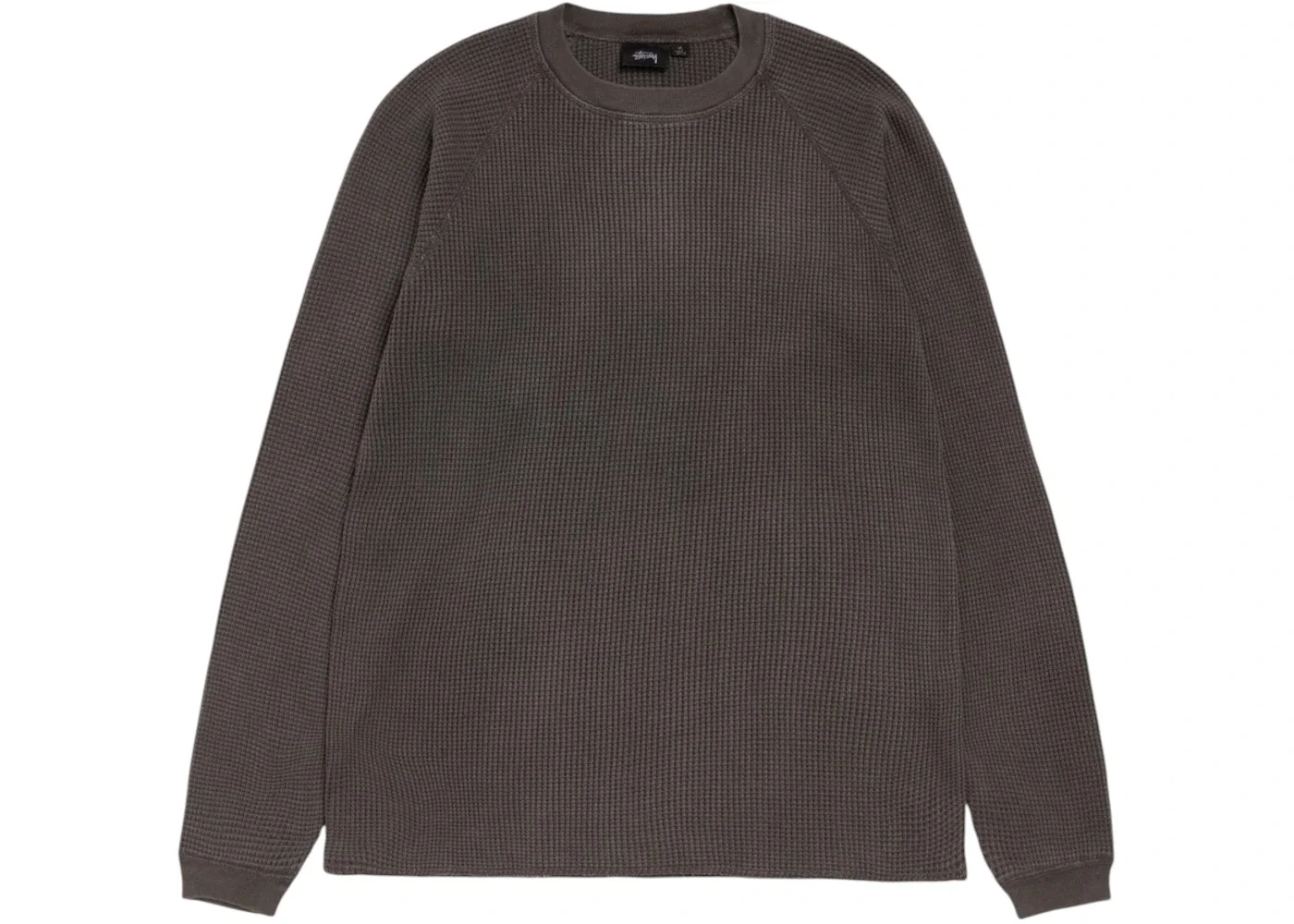 Stussy Mantra Raglan Thermal Washed Black - 1