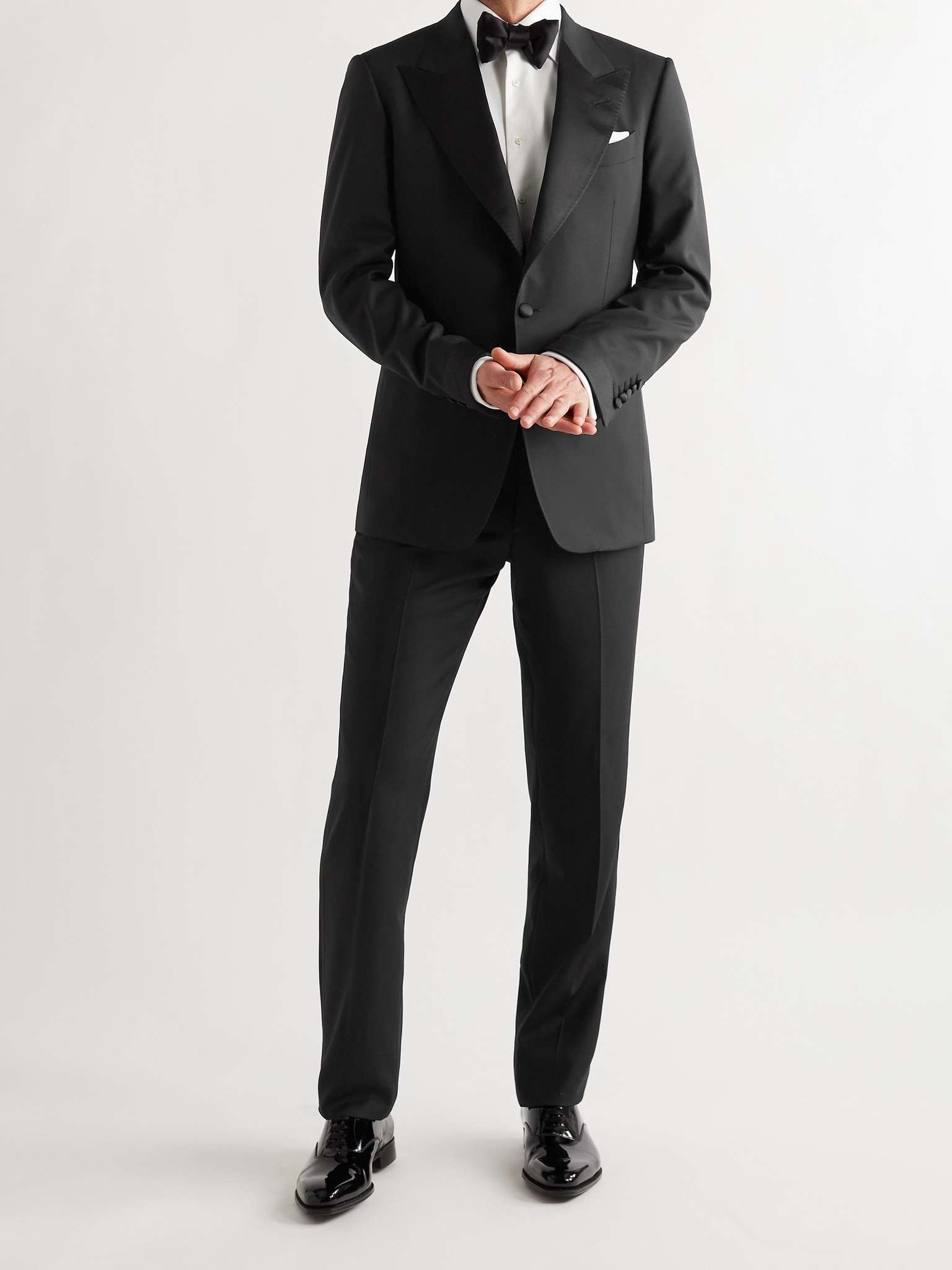 Shelton Slim-Fit Satin-Trimmed Wool Tuxedo Jacket - 2