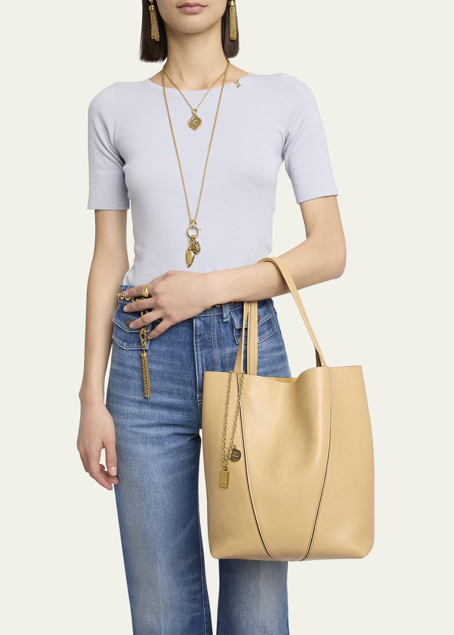 Spin Medium Tote Bag in Leather - 2