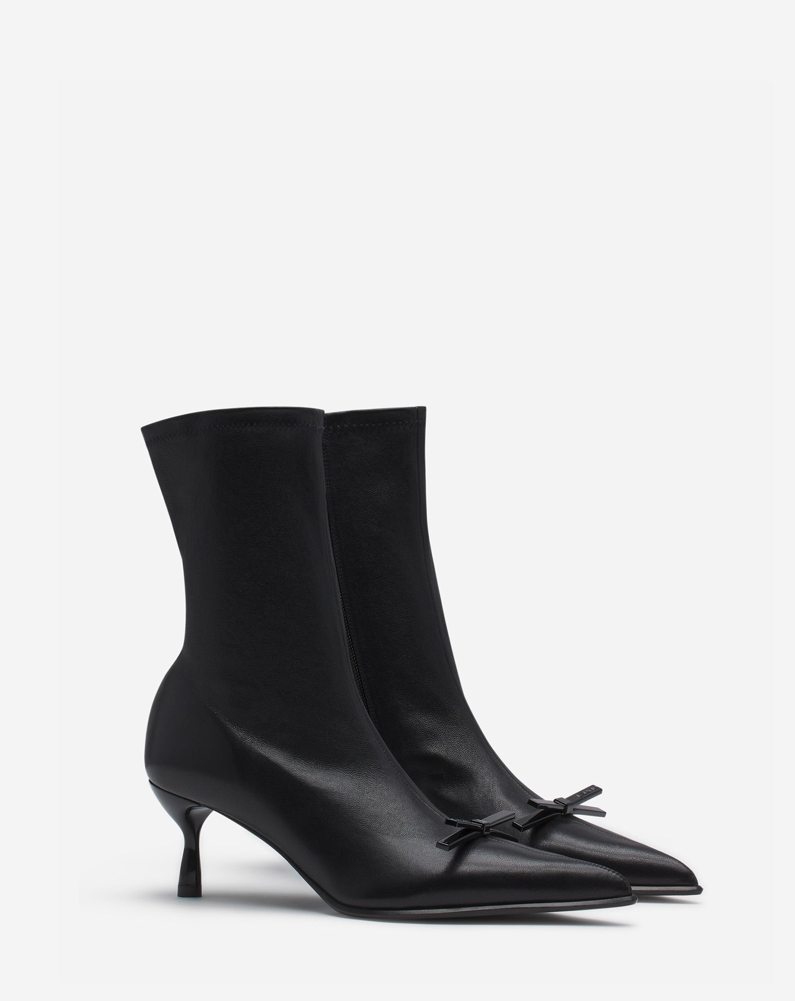 LANVIN BOW ANKLE BOOTS IN LEATHER - 1