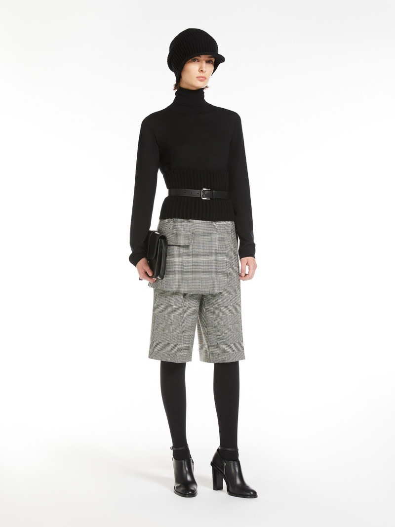Max Mara CORDOVA Bermuda shorts in patterned Batavia wool outlook