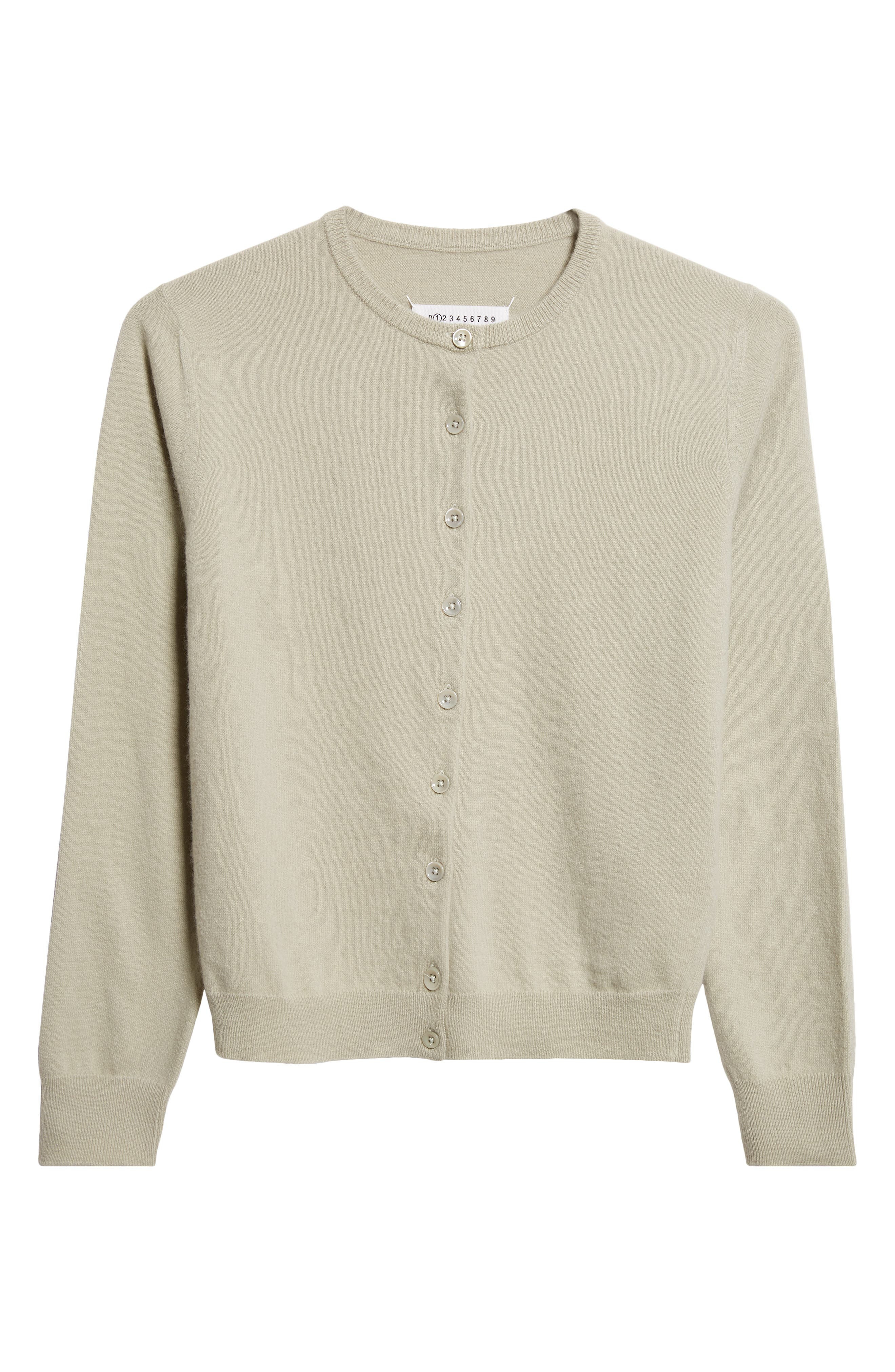 Maison Margiela Virgin Wool Cardigan in Pale Green at Nordstrom - 6